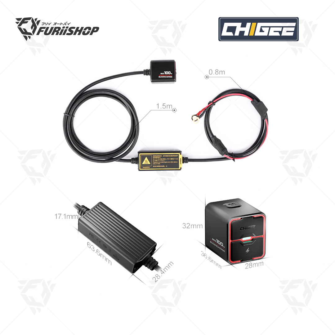 TR 100 อุปกรณ์ชาร์จมอเตอร์ไซค์ CHIGEE รุ่น TR100