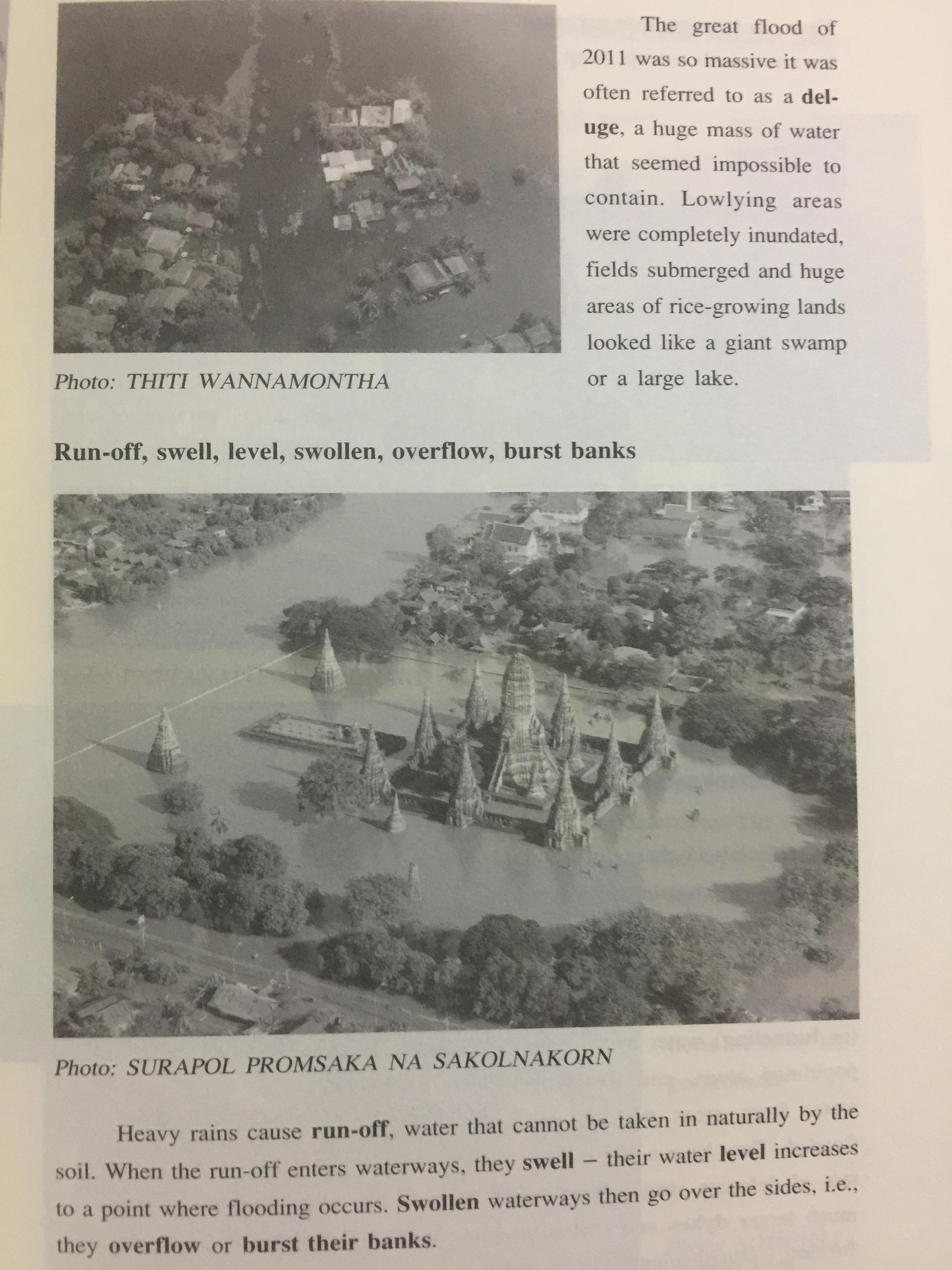 ประเทศไทยจมน้ำ. THAILAND SUBMERGED เรียนภาษาอังกฤษ จากมหาอุทกภัย ข่าวน้ำท่วมใหญ่ปี พ.ศ.2554 ที่เล่าผ่านหน้าหนังสือพิมพ์บางกอกโพสต์ พร้อมแบบฝึกหัดสำหรับผู้เรียนภาษาอังกฤษ แถม CD 1 แผ่น 0 กก.