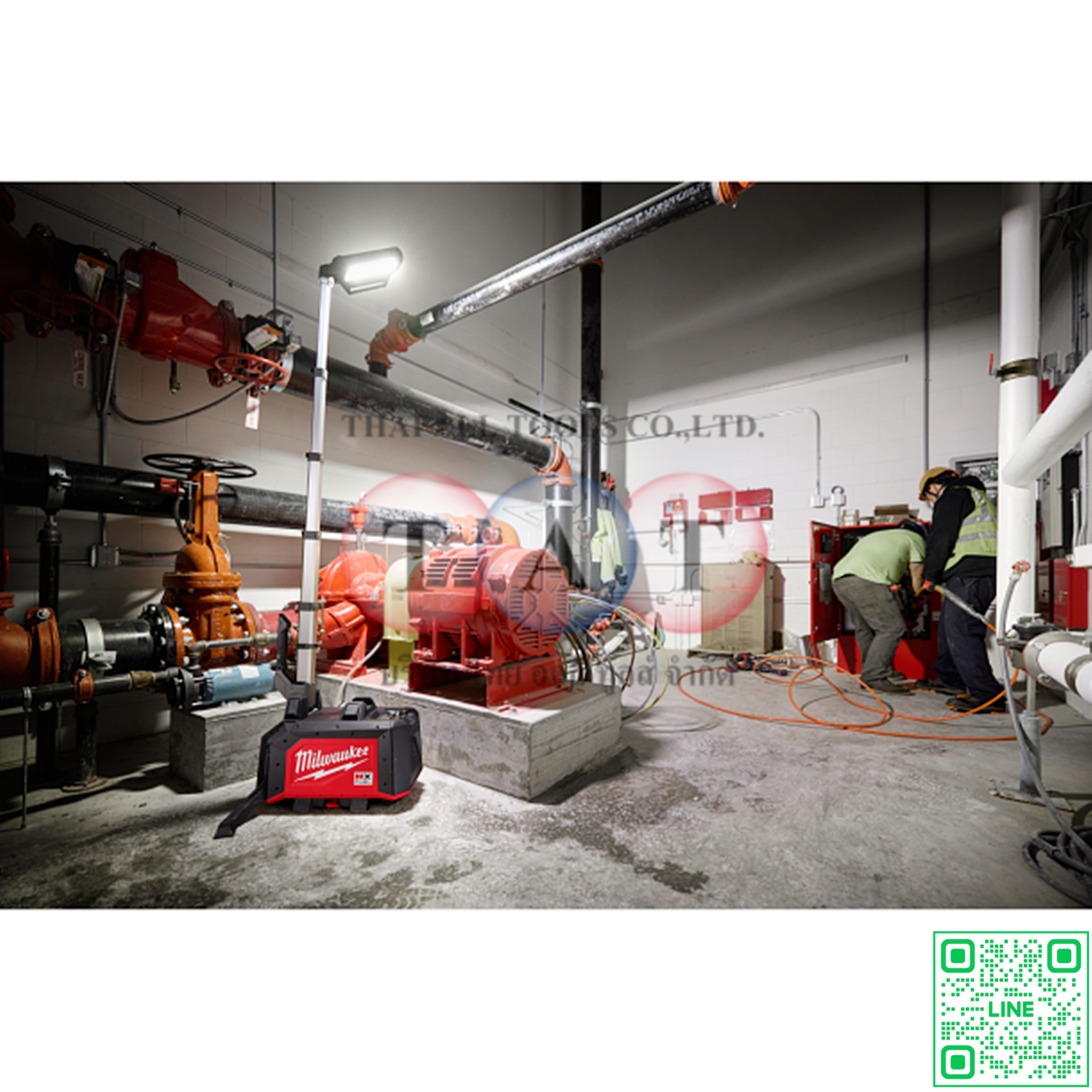 Milwaukee MXF TLIC-0 ไฟทาวเวอร์คอมแพคไร้สาย 15,000 ลูเมน | ทนทาน IP56