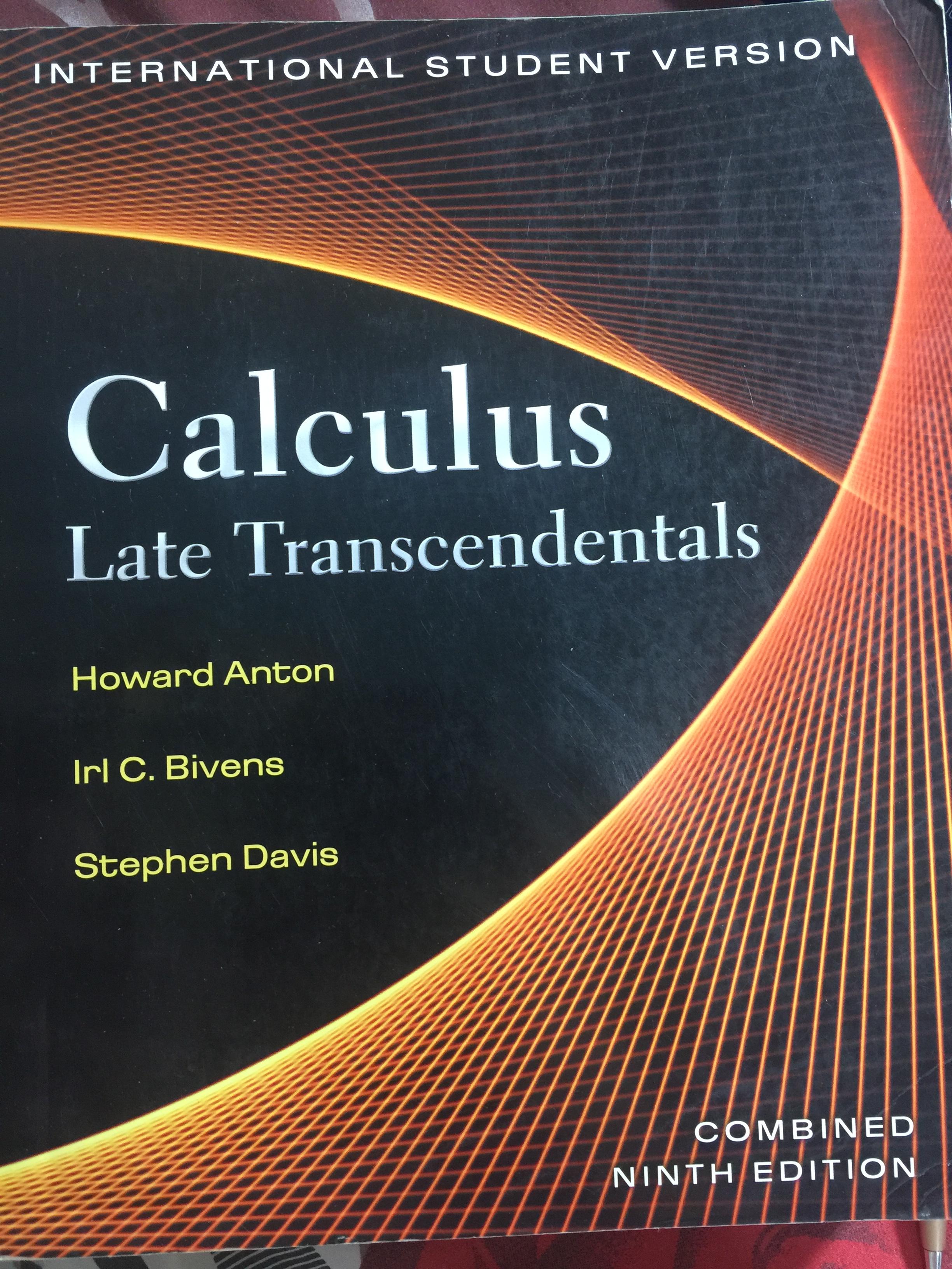 Calculus. Late Transcendentals. ผู้เขียน Howard Anton และคณะ 0 กก.