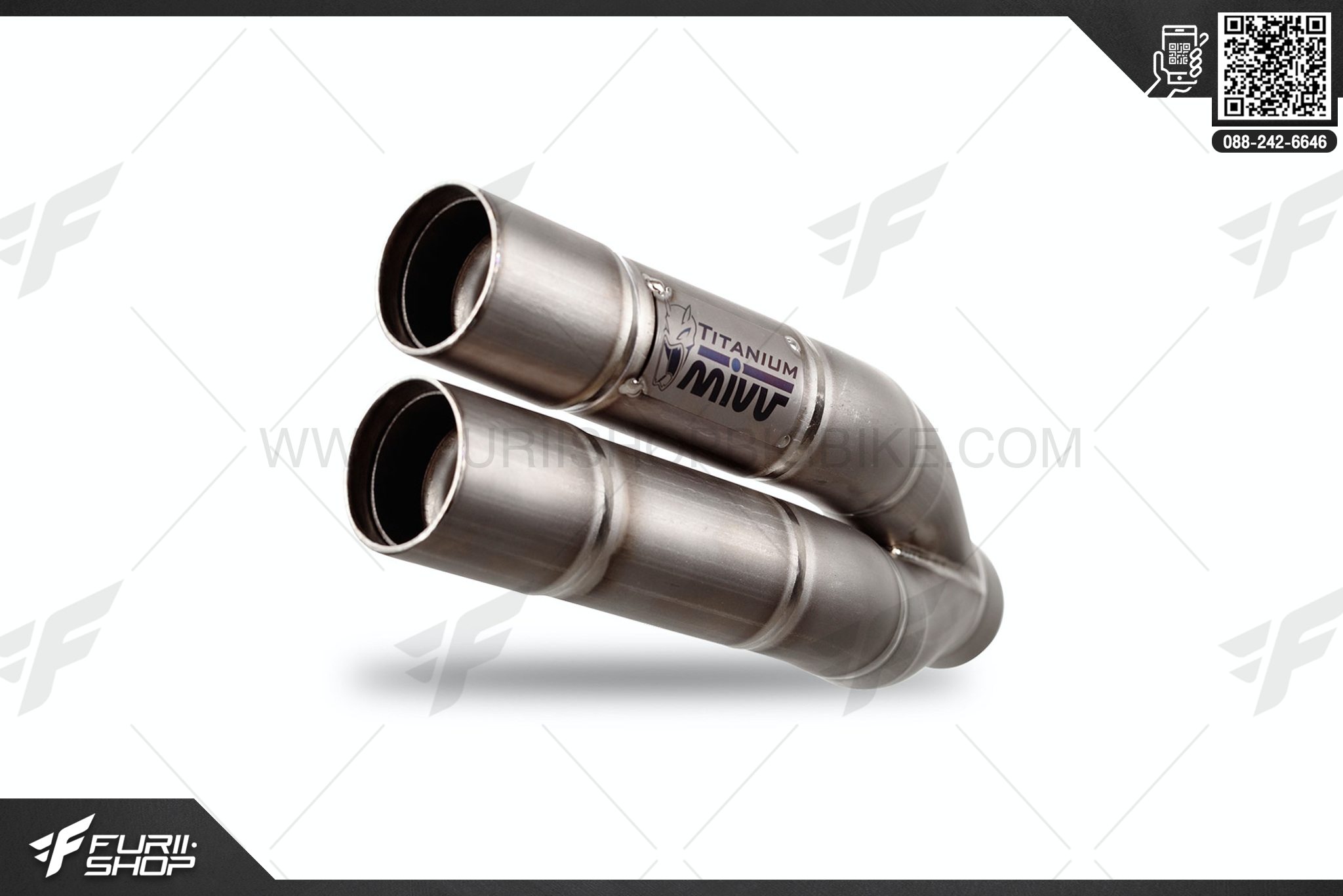 ท่อมอเตอร์ไซค์ MIVV DOUBLE GUN TITANIUM FOR KAWASAKI Z1000 2014+ ท่อแต่ง ท่อสูตร ท่อบิ๊กไบค์ ท่อBigbike ท่อไอเสีย