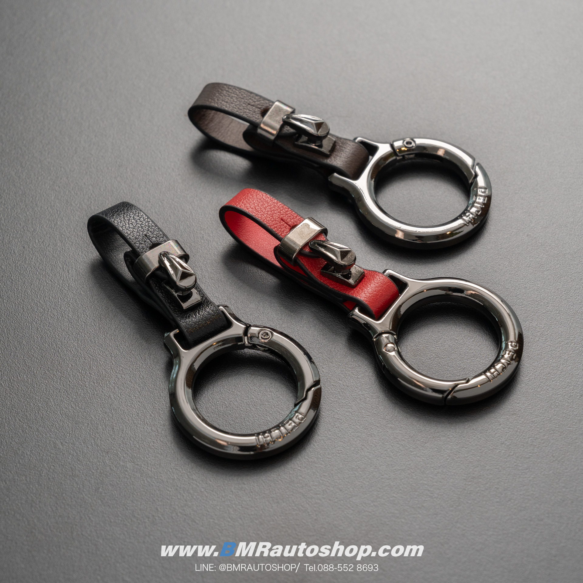 พวงกุญแจรถยนต์ BMW รุ่น AC228 สี Black Chrome