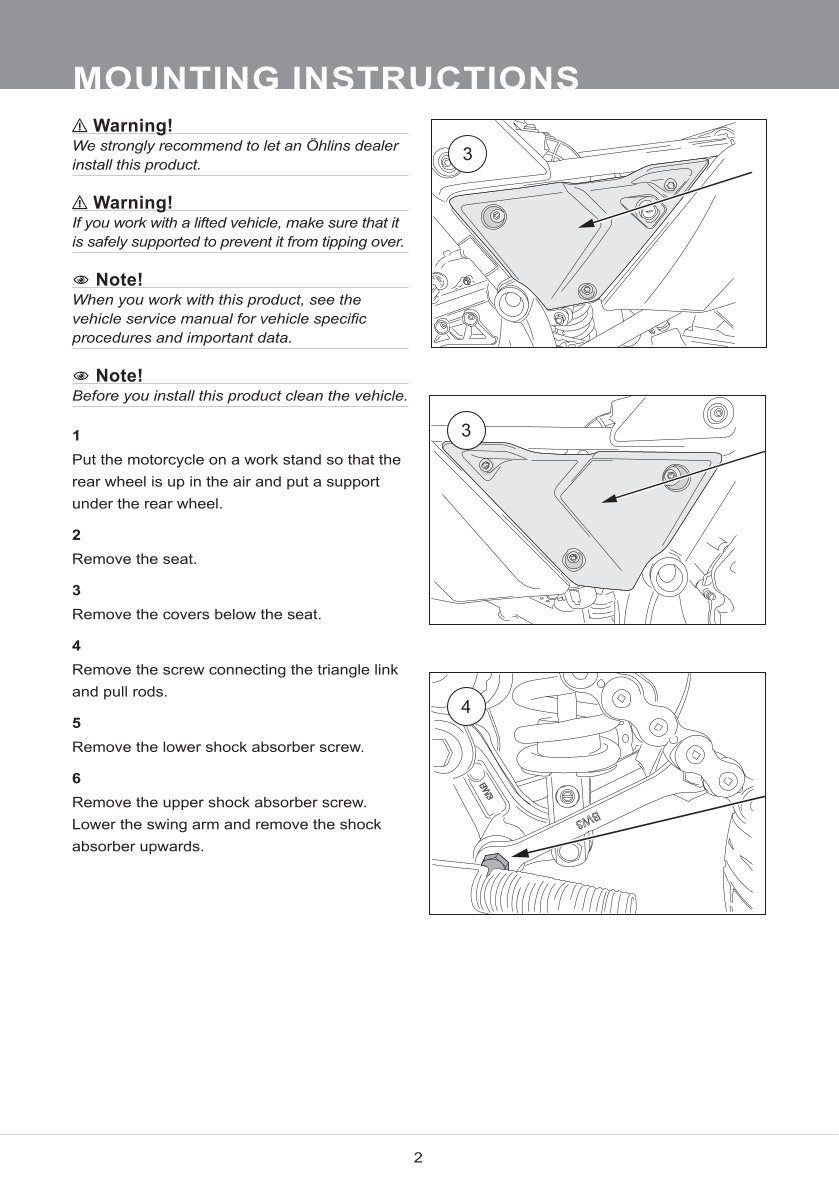 โช๊คหลังแต่ง Ohlins YA819 For Yamaha Ténéré 700 Extreme ปี 2023-2024