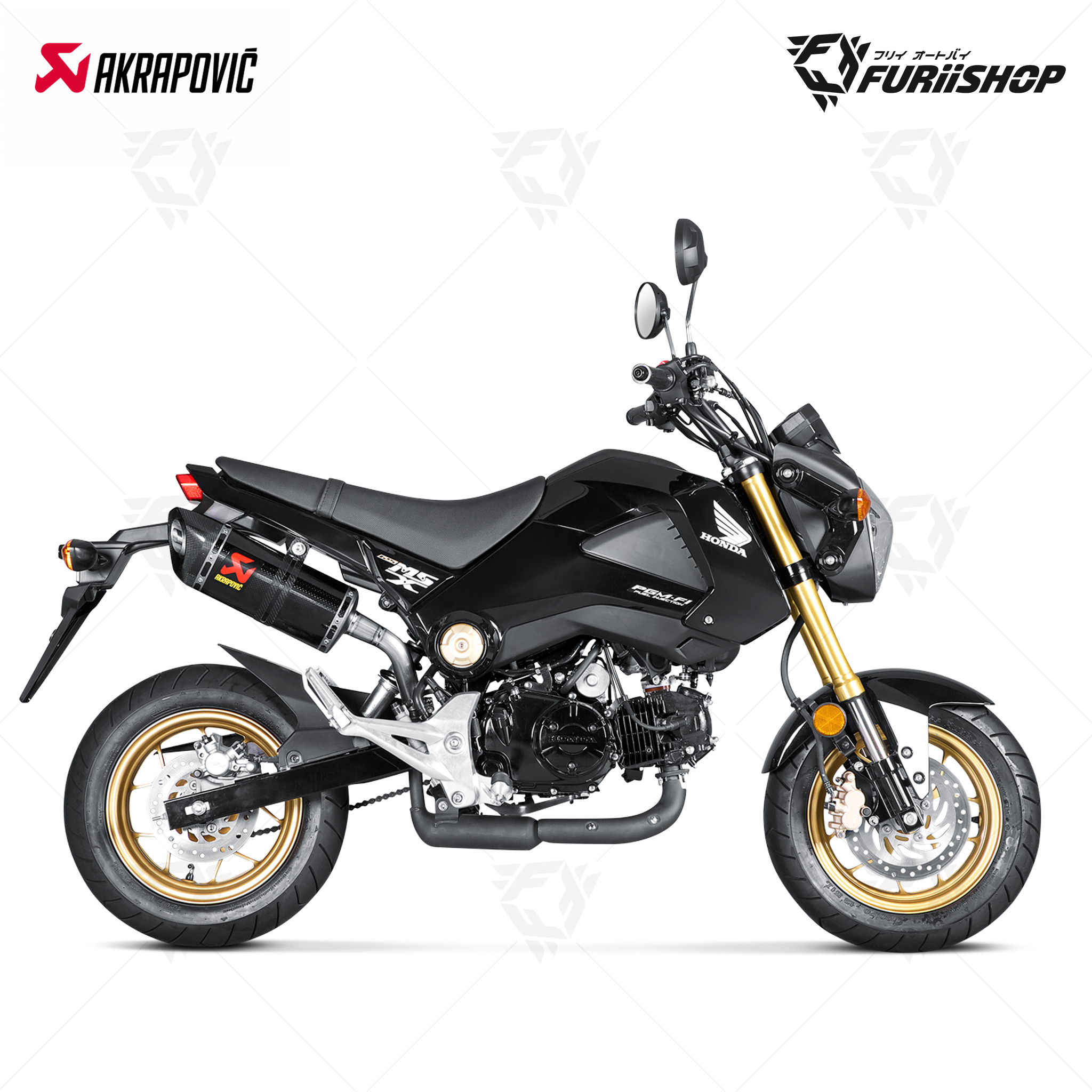 ท่อแต่ง Akrapovic - Slip On Carbon : for Honda MSX125/grom 2017-2020