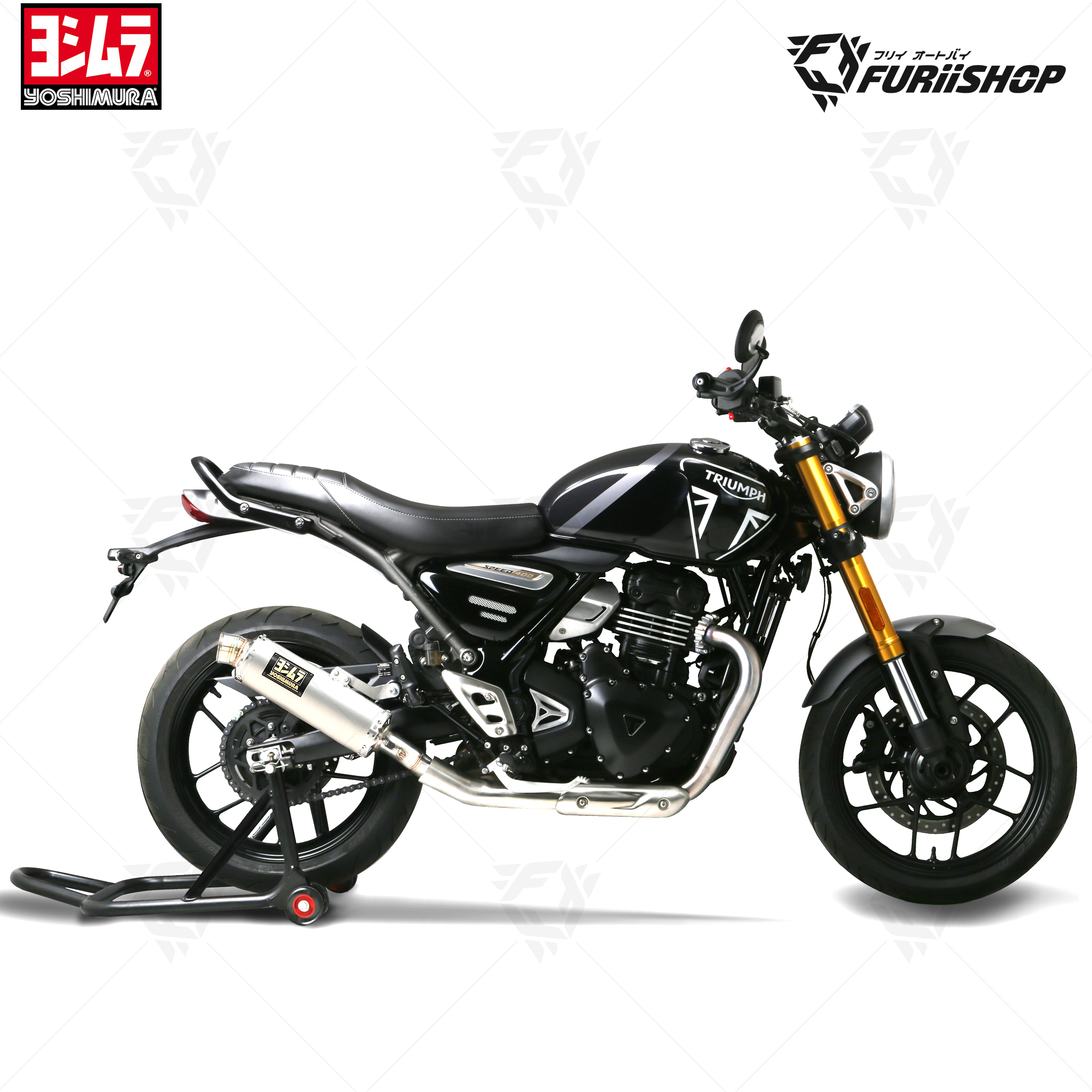 ท่อแต่ง Yoshimura Slip-on รุ่น GP-MAGNUM for Triumph SPEED400 / SCRAMBLER 400X