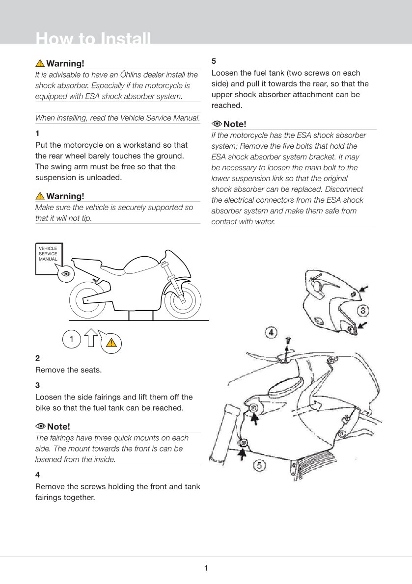 โช๊คหลังแต่ง Ohlins BM437 For BMW R 1200 GS ปี 2004-2012