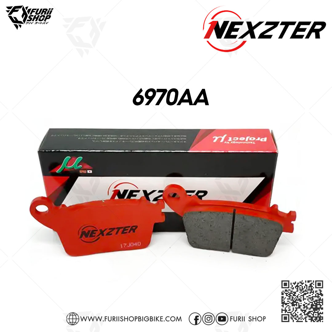 ผ้าเบรก Nexzter MU Part NO. 6970AA (R) : for Kawaski ZX10R (Y11-16) / ZX6R (Y13 ขึ้น)