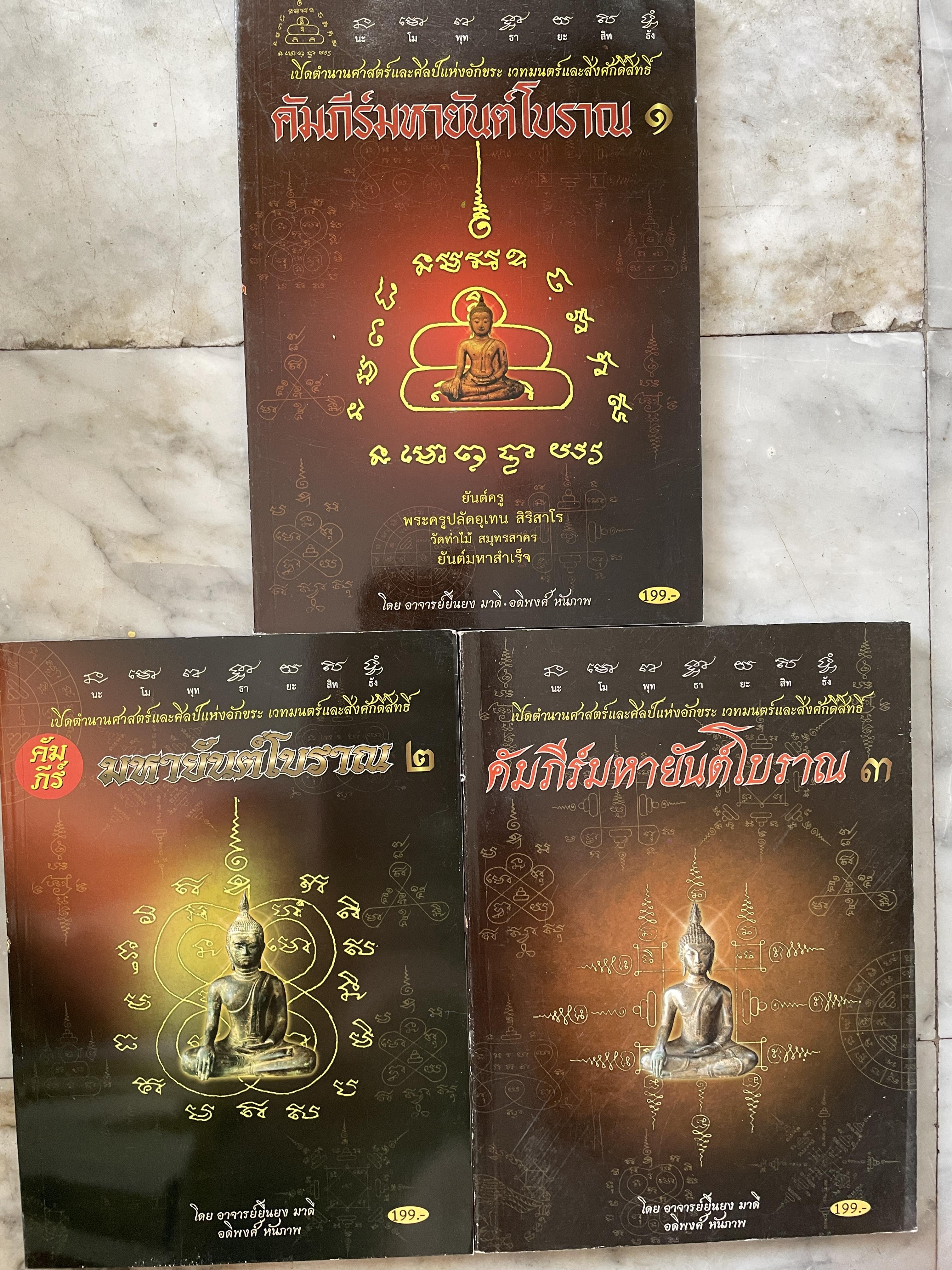คัมภีร์มหายันต์โบราณ เล่ม 1-2-3 รวม 3 เล่ม เปิดตำนานศาสตร์และศิลป์แห่งอักขระ เวทมนต์และสิ่งศักดิ์สิทธิ์ โดย อาจารย์ยืนยง มาดีและ อดิพงศ์ หันภาพ 0 กก.
