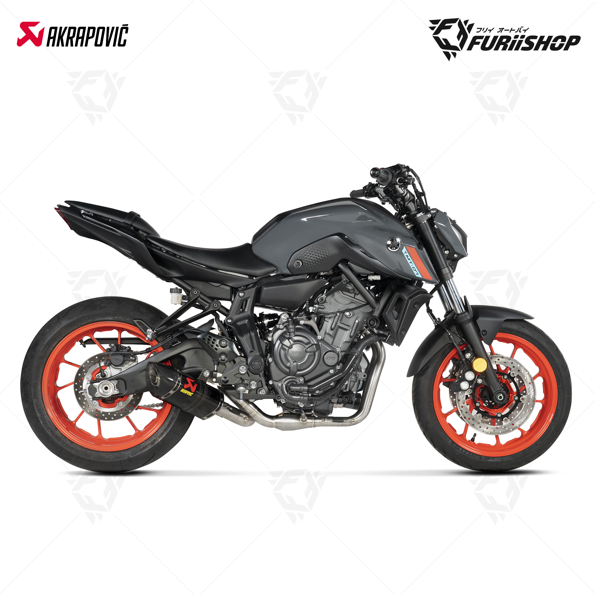 ท่อไอเสียแต่ง Slip - on Akrapovic - Carbon 2-2-1 : for YAMAHA XSR700