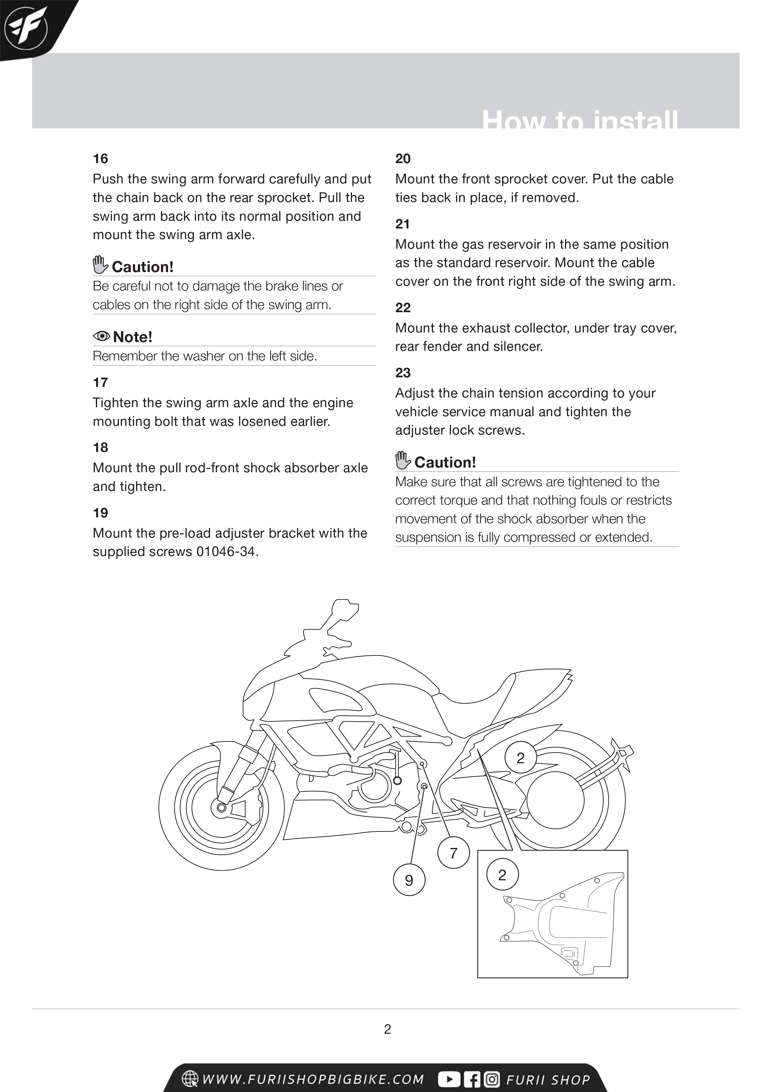 โช๊คหลัง OHLINS Sweden DU110 For Ducati Diavel 2011-2017