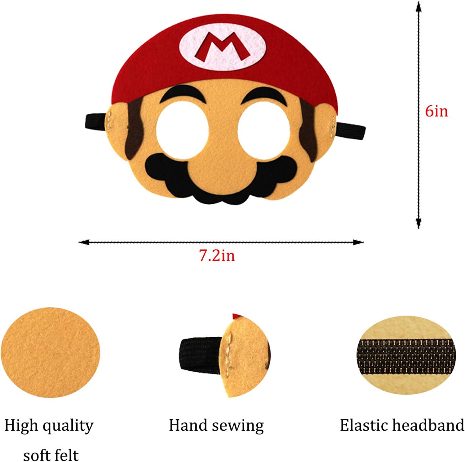 หน้ากากแฟนซี มาริโอ Mario หน้ากากเด็ก