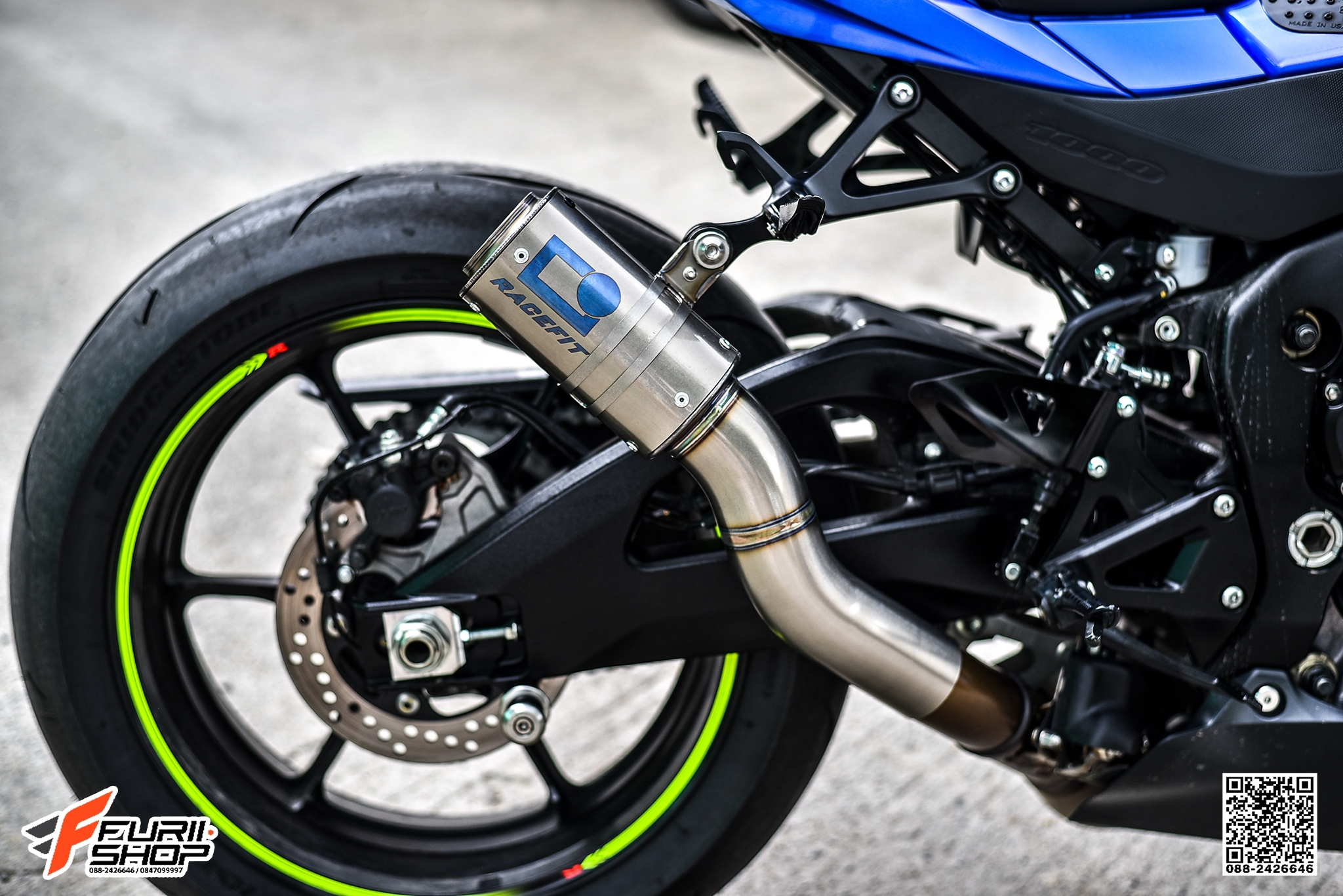ท่อมอเตอร์ไซค์ RACEFIT TITANIUM SLIP-ON FOR SUZUKI GSX-R1000 L7 ท่อแต่ง ท่อสูตร ท่อบิ๊กไบค์ ท่อBigbike ท่อไอเสีย