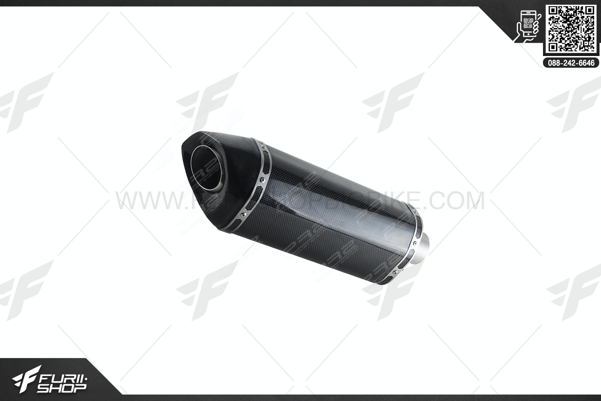 ท่อไอเสีย ท่อมอเตอร์ไซค์ PR2 AK KEVLAR R6 GRADE A FOR YAMAHA MT-15