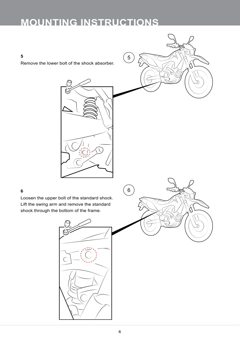 โช๊คหลังแต่ง Ohlins HO729 For Honda CRF250L (Asian Version) ปี 2017-2020