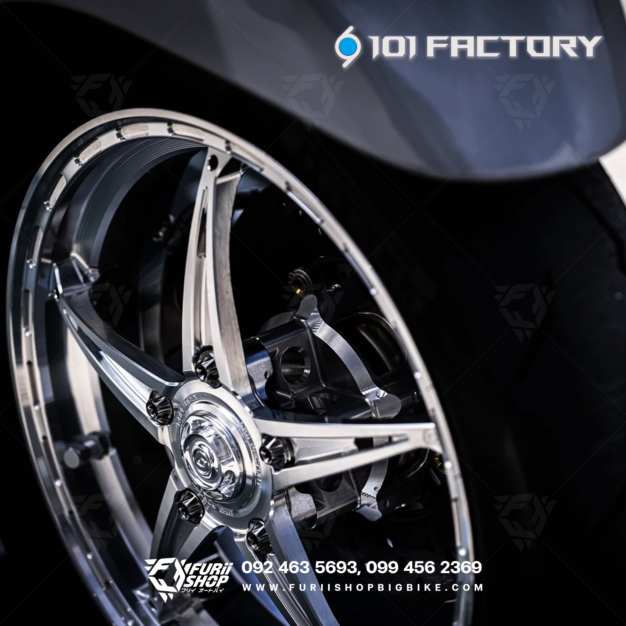 ล้อฟอร์จ 1O1 Factory 12" Race Forged Wheel P145 for Vespa Sprint / Primavera