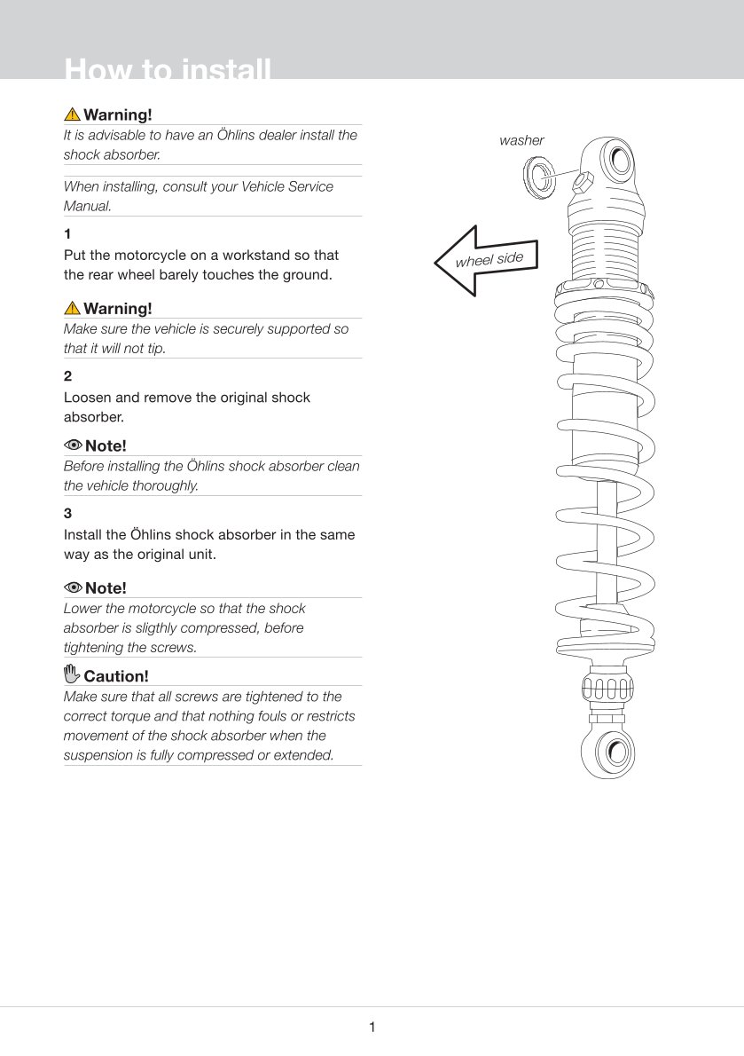 โช๊คหลังแต่ง Ohlins HO010 For Honda CB1100EX Thailand version ปี 2010-2019