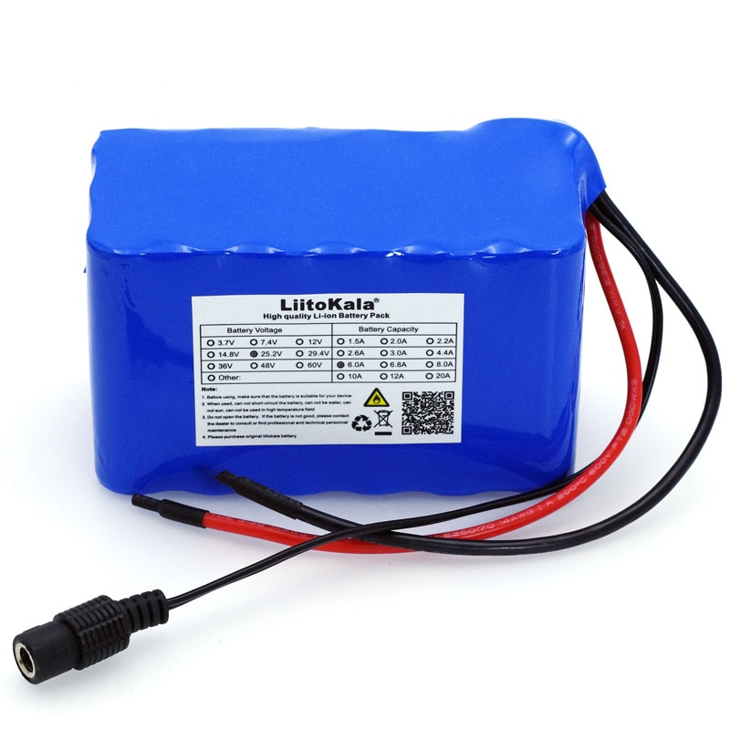 แบตเตอรี่ 24โวลต์6Ah 6S3P -24V 6Ah 6S3P 18650 Li-ion battery