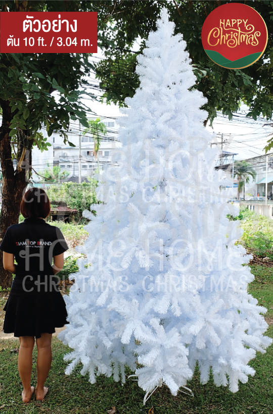 ต้นคริสต์มาส 10 ft. (3.04 m.) สีขาว