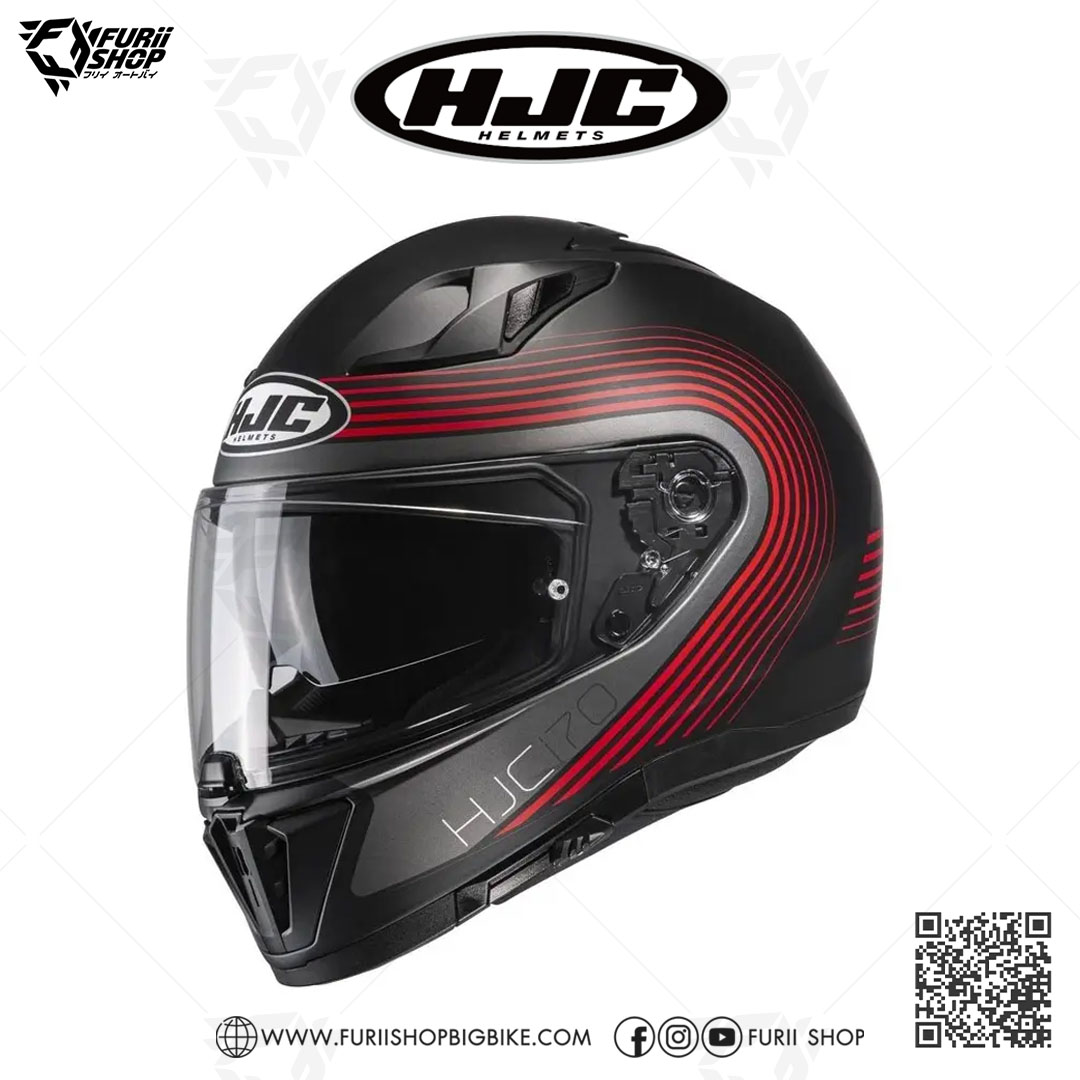 หมวกกันน็อคเต็มใบ(มีแว่นกันแดด) HJC I70 : SURF MC1SF