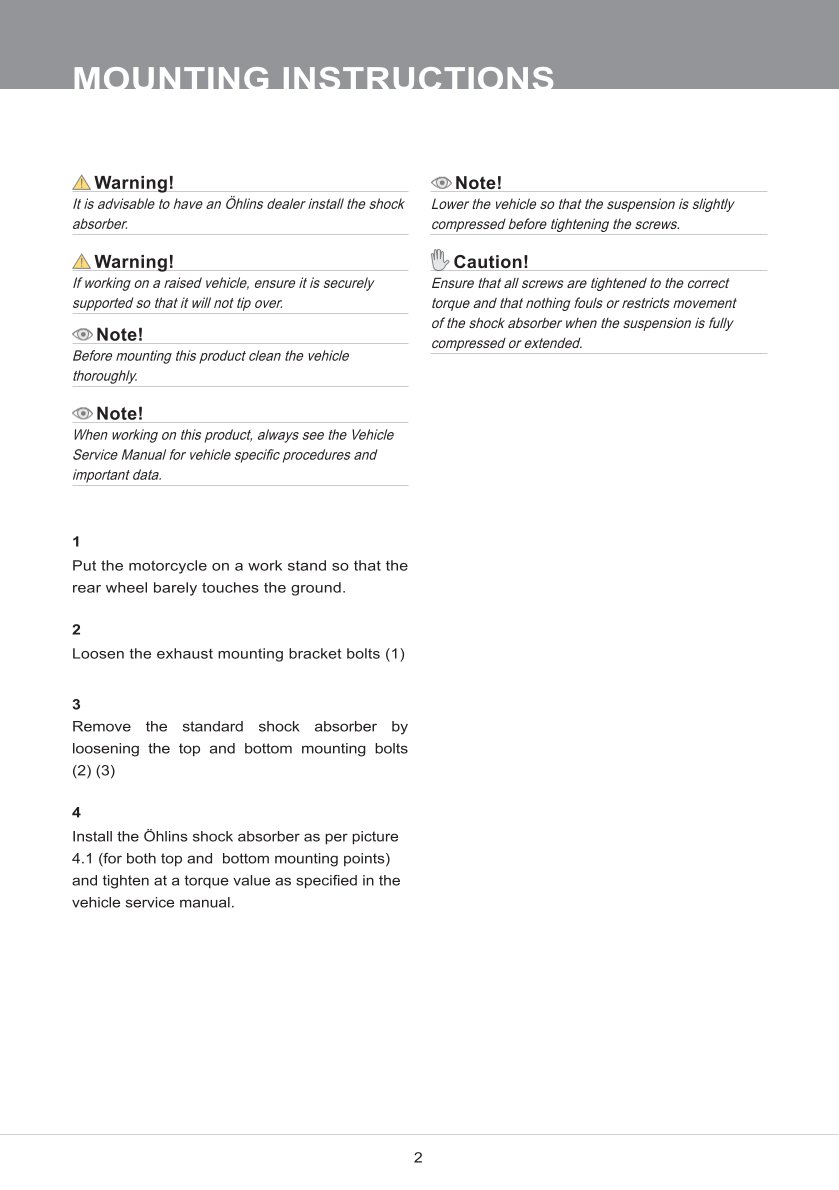 โช๊คหลังแต่ง Ohlins HD791 For Harley-Davidson Street 500 ปี 2015-2018