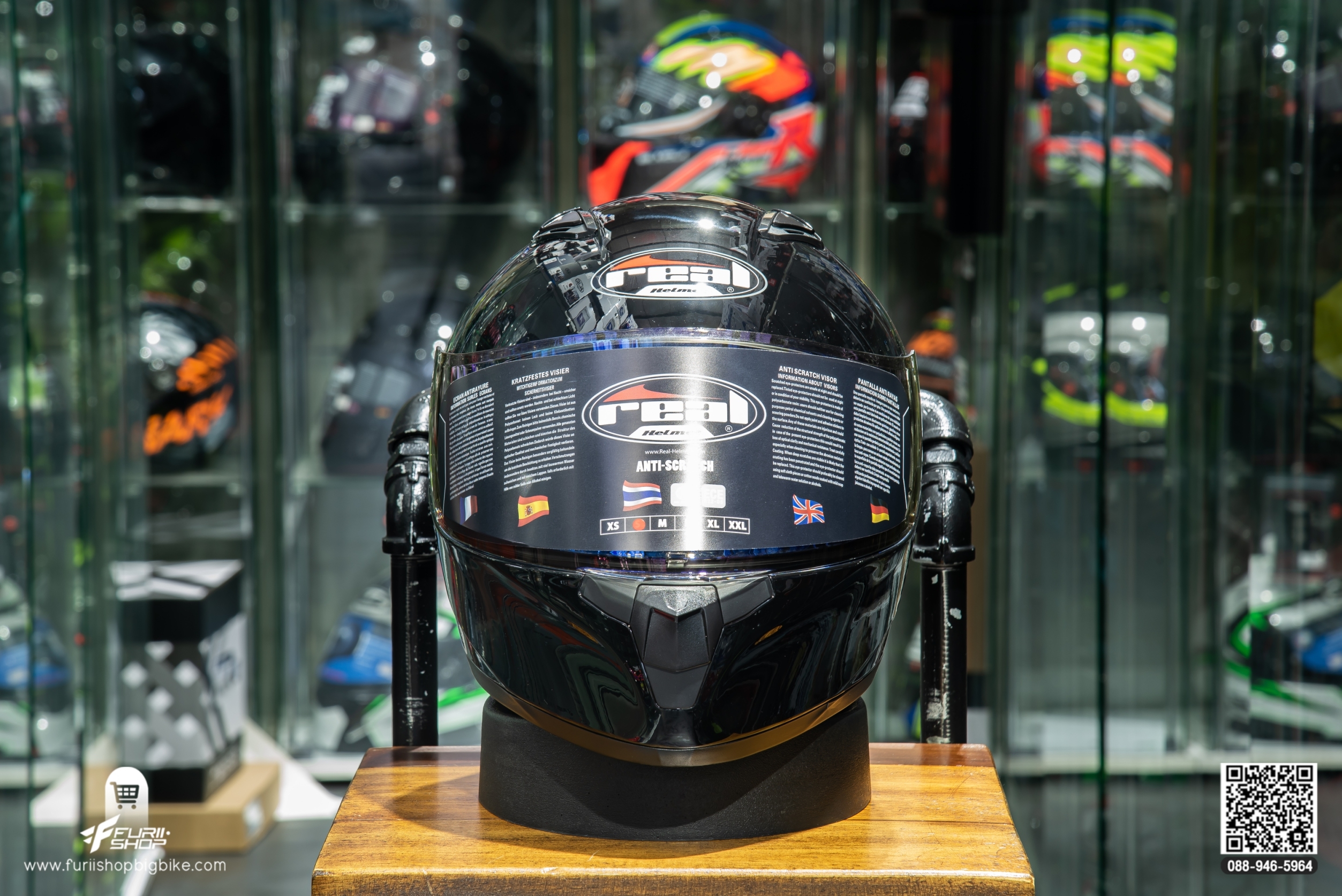 หมวกกันน็อค REAL RAPTOR STRATOS ดำเงา