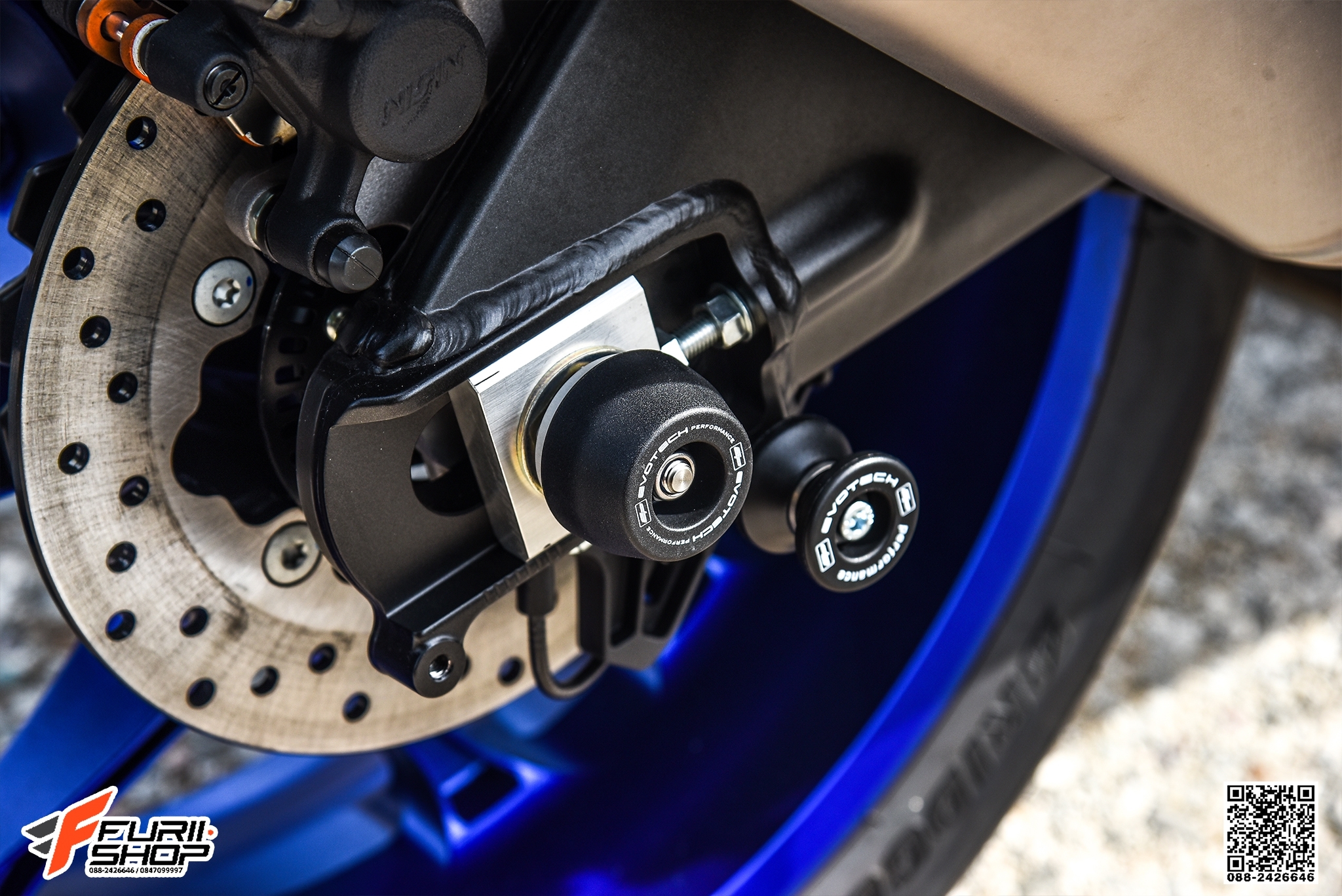กันล้มล้อหลัง EVOTECH FOR YAMAHA R1/R1M