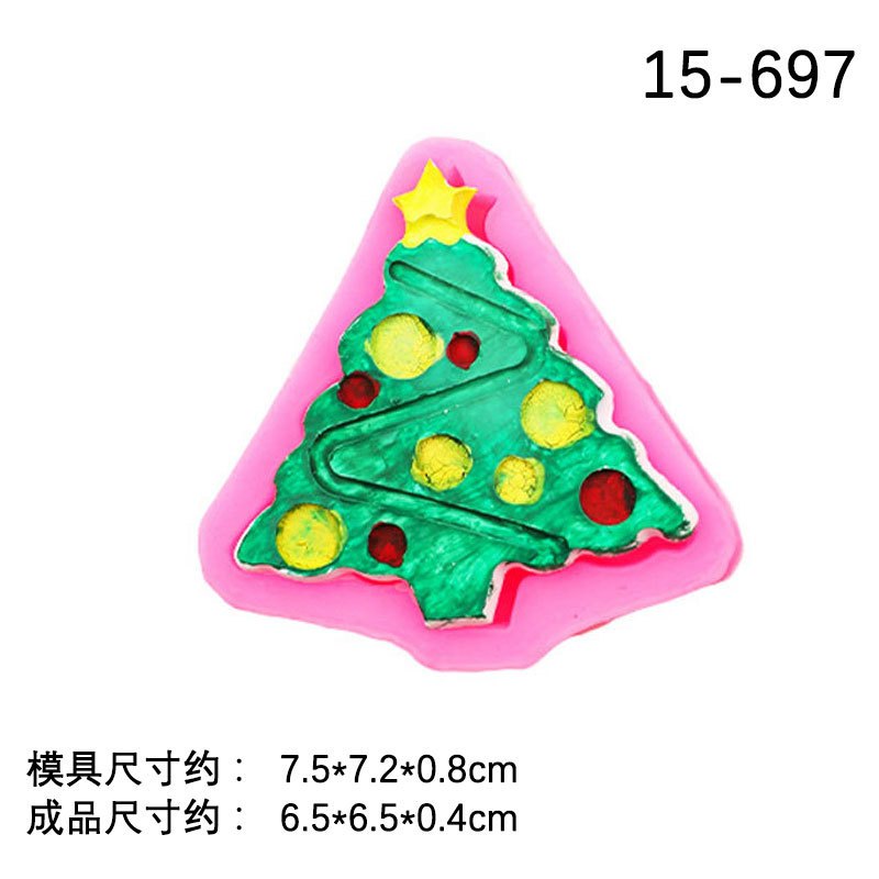 แม่พิมพ์ถุงน่องคริสต์มาสต้นคริสต์มาส แม่พิมพ์เค้กซิลิโคน