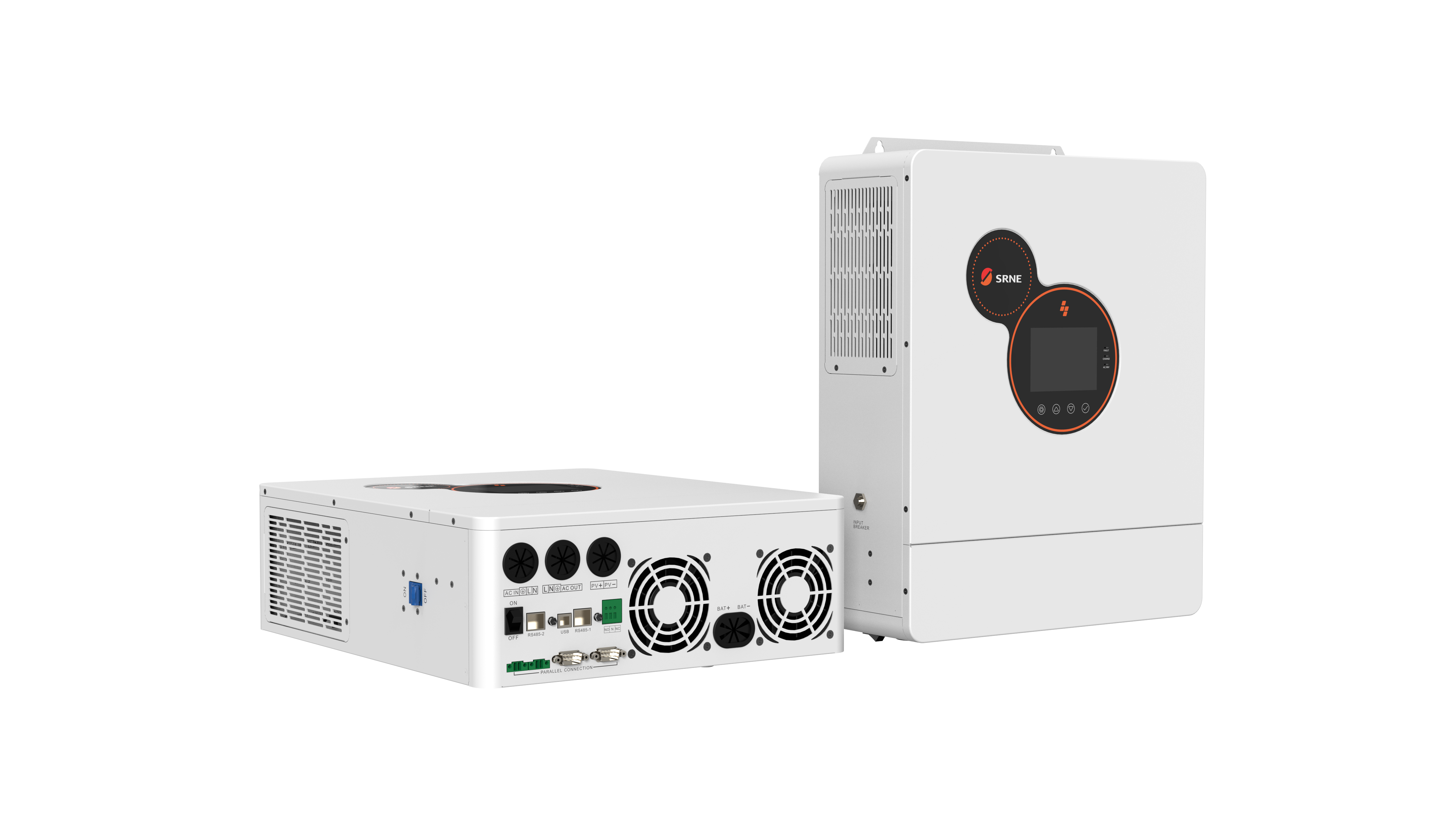 SRNE Hybrid inverter 5kW ไฮบริดออฟกริด ขนานเครื่องได้ รองรับการไม่ต่อแบต พร้อมฟังค์ชั่นออนกริดจากแผง และออนกริดฝั่งACoutput หมดปัญหาไฟย้อน