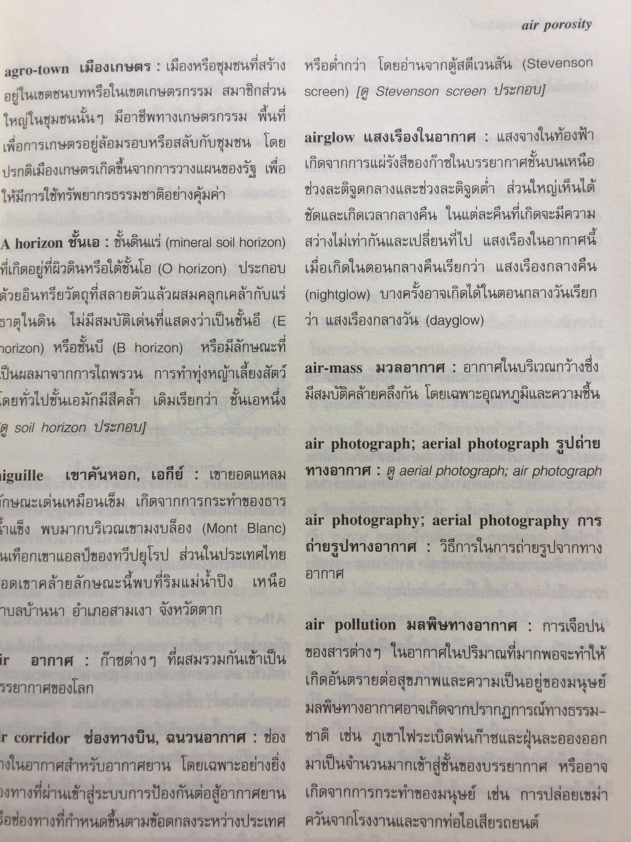 พจนานุกรม ศัพท์ภูมิศาสตร์. ฉบับราชบัณฑิตยสถาน. พิมพ์ครั้งที่ 4 (แก้ไขเพิ่มเติม) 9,500 กรัม