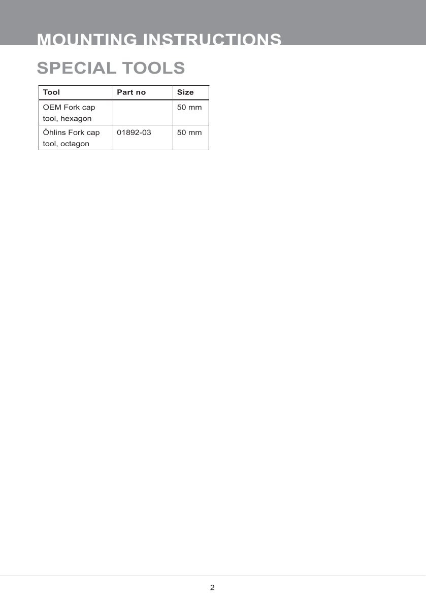 สปริงโช้คหน้า Ohlins FCX1204 For KTM 250 XC 2021-2023
