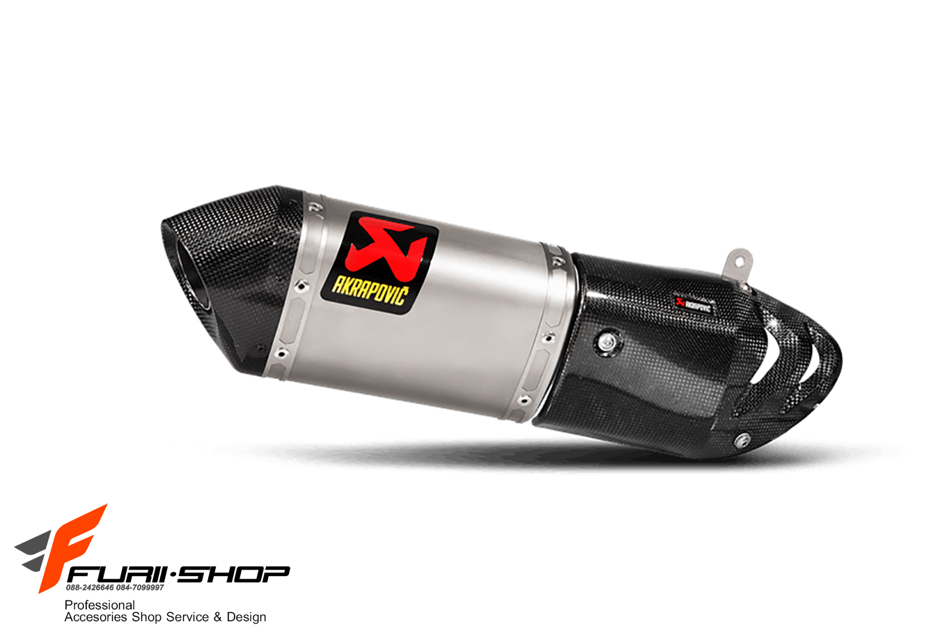 ท่อไอเสียมอเตอร์ไซค์ AKRAPOVIC SLIP ON FOR DUCATI MOULTISTRADA1200