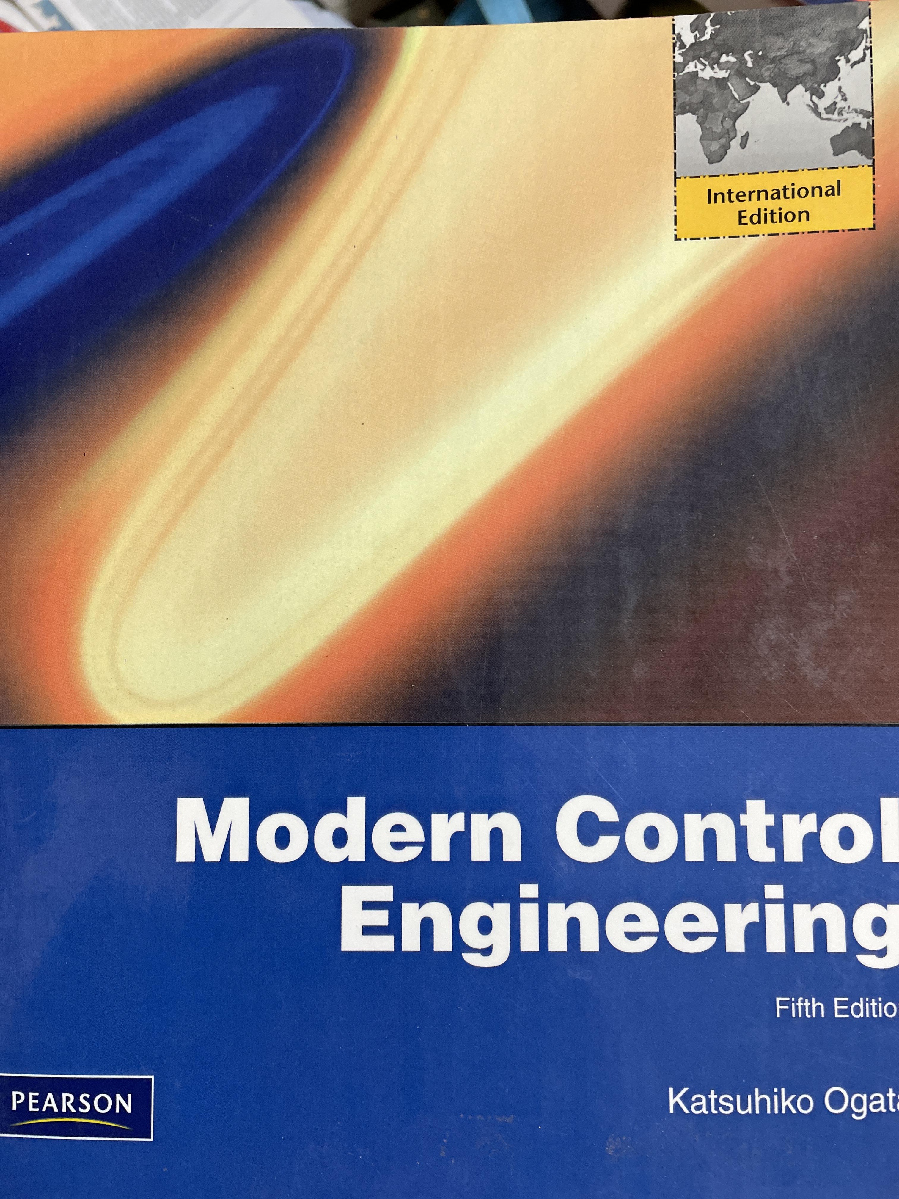 Modern Control Engineering. พิมพ์ครั้งที่ 5 ผู้เขียน Katsuhiko Ogata. 3 กก.