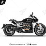 ท่อ ZARD SLIP ON BLACK FOR Triumph Rocket III 2020/2021