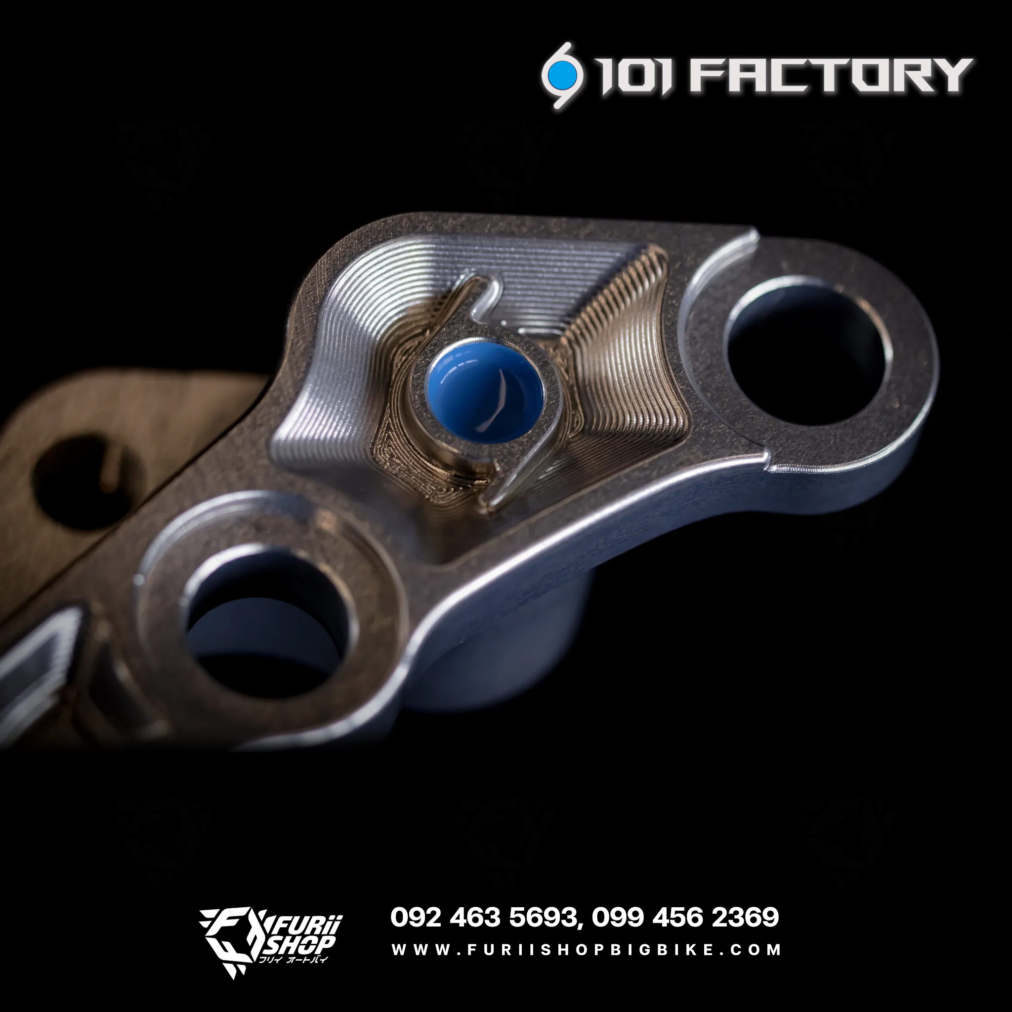 1O1 Factory CMB-SP Caliper Mounting Bracket For Vespa Sprint/Primavera fits: Brembo 40mm axial 4 pots