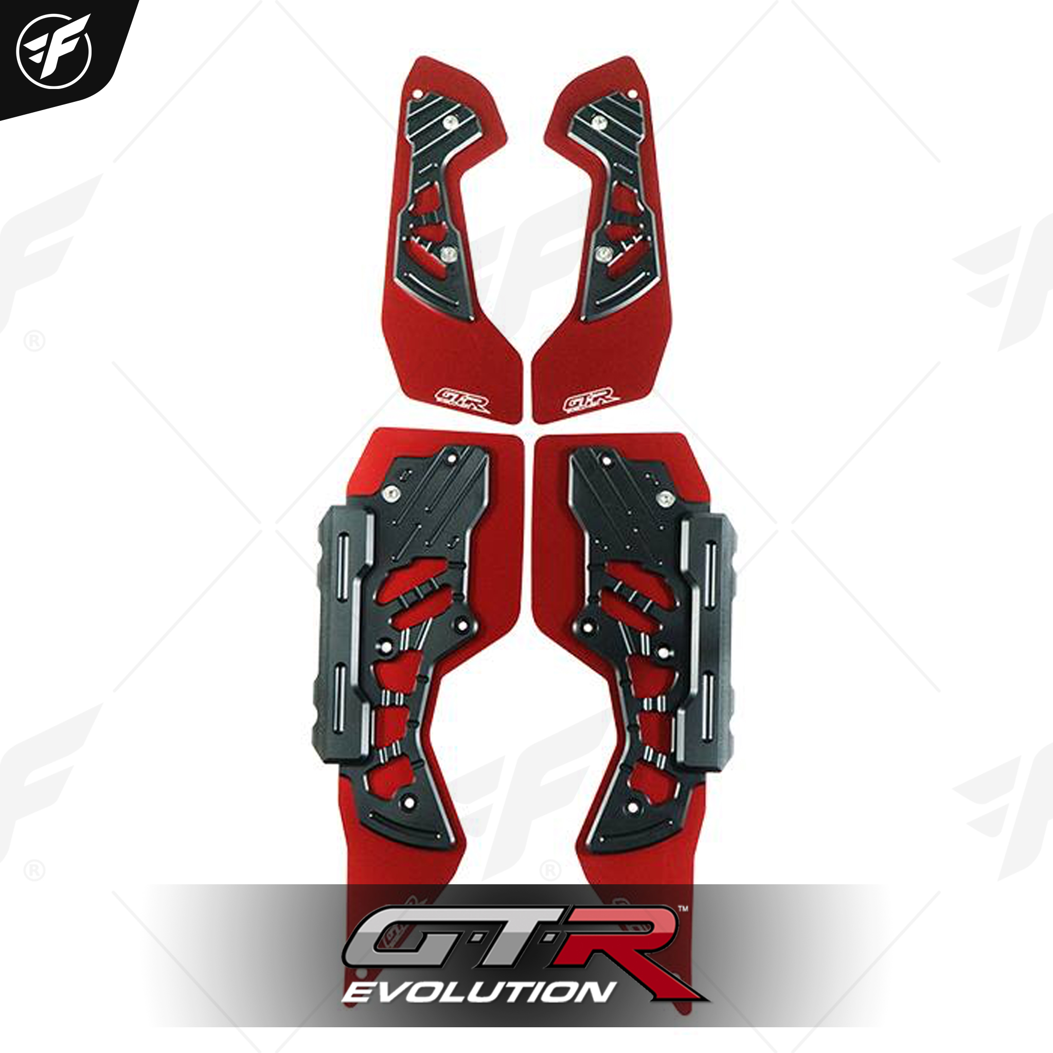 แผ่นรองพื้น(มีเนียม+POM) GTR N-MAX155 NEW 2020 แดง