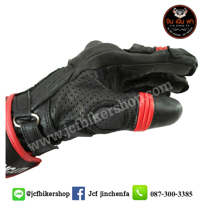 ถุงมือมอไซค์ ถุงมือมอเตอร์ไซค์ ถุงมือขับมอเตอร์ไซค์ ถุงมือ DUCATI ข้อยาว V2