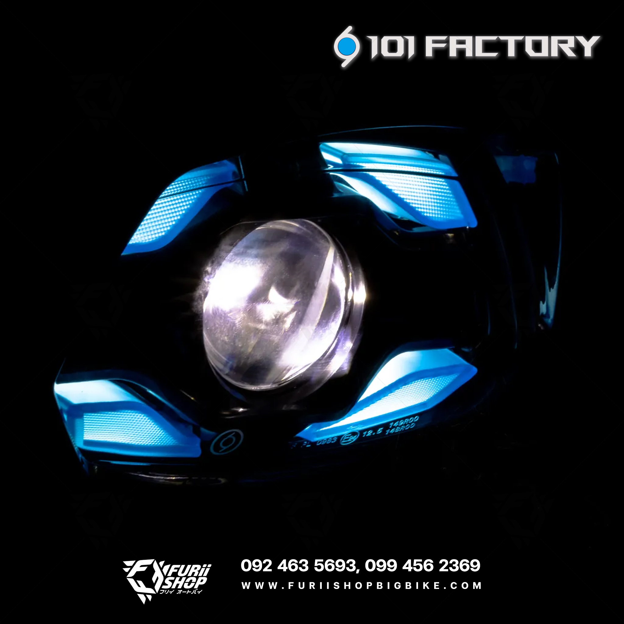1O1 Factory - High Performance Head Light PHL-1O1 for Vespa Sprint