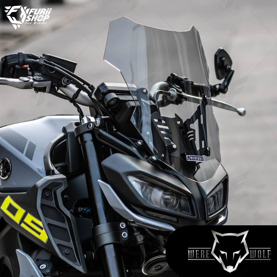 ชิลด์หน้า Were Wolf V-03 Smoke M530 : for Yamaha MT09 2017-2020