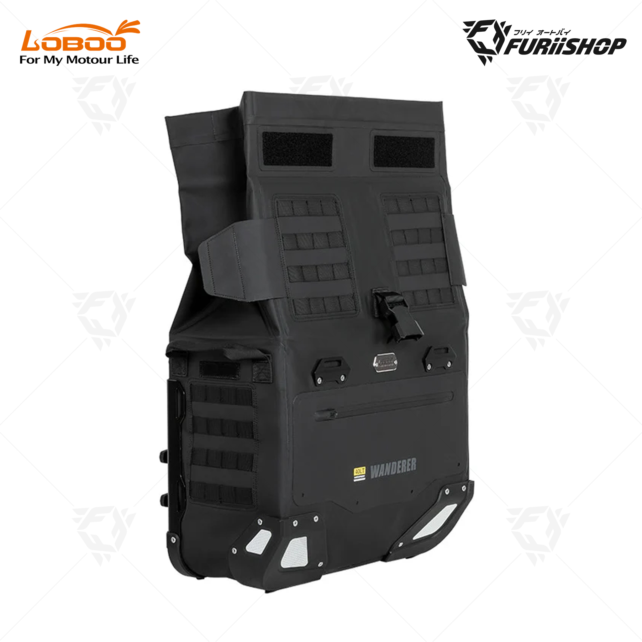 Wanderer Side Bag BCB30T-40T กระเป๋าติดแรคข้าง ขนาด 30+40 ลิตร สีดำ