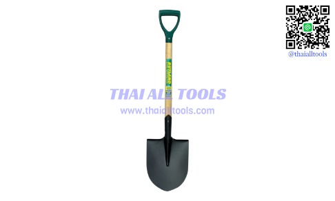 พลั่วเหล็กคาร์บอน CARBON STEEL ROUND SHOVEL HARDWOOD SHAFT RUTLAND
