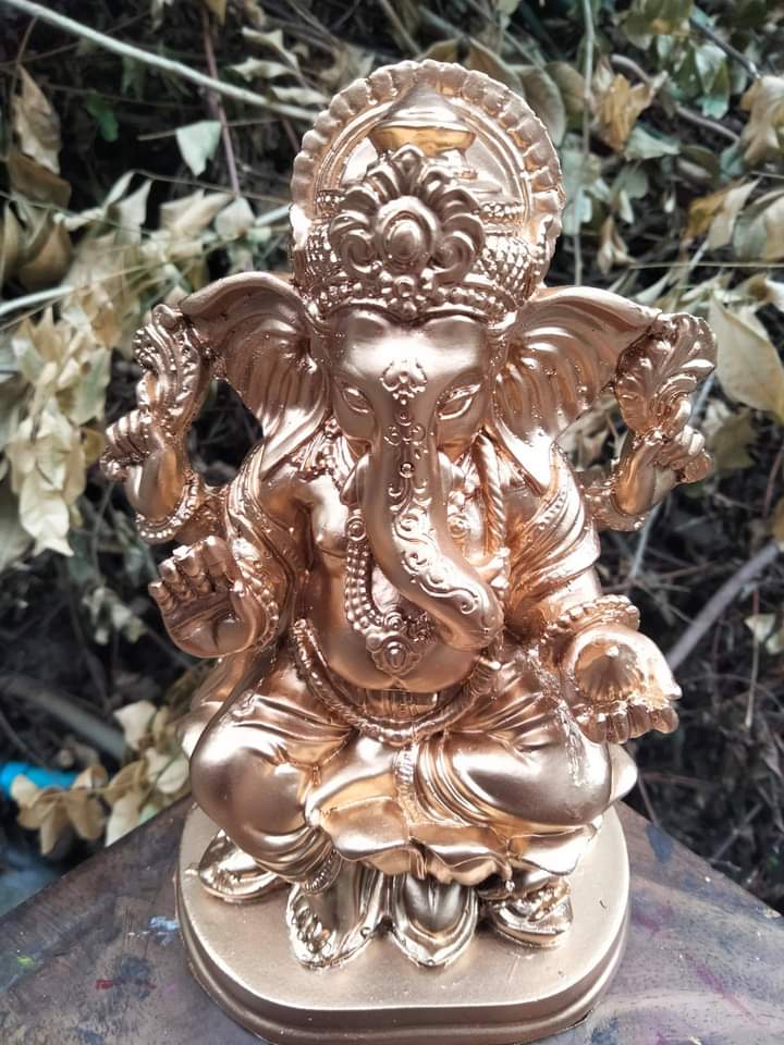 พระพิฆเนศ ปางรีนาโมจัน ปางปลดหนี้สร้างทรัพย์ องค์สีทองคำ