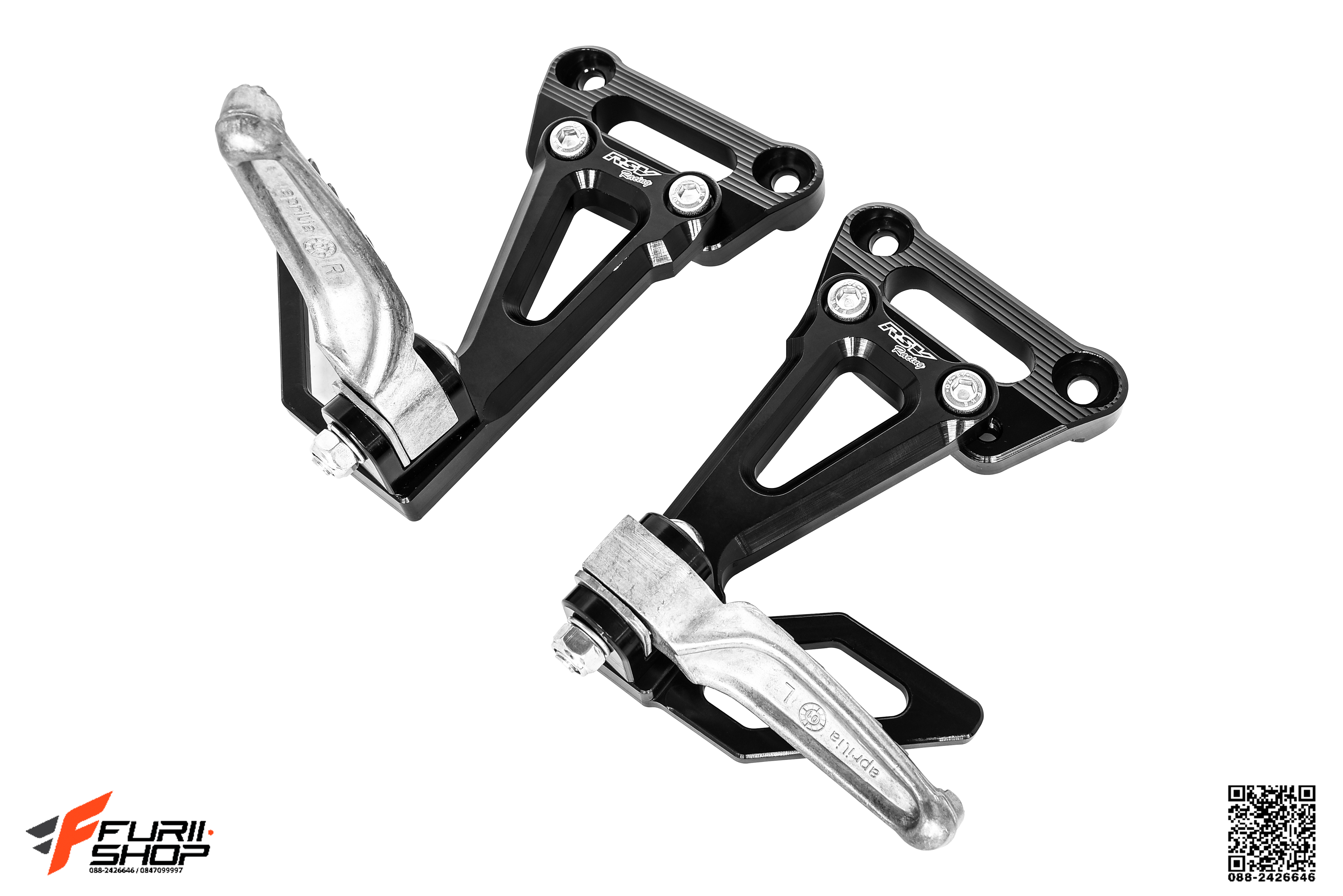 พักเท้า RSV สีดำ FOR HONDA CB650F/CBR650F