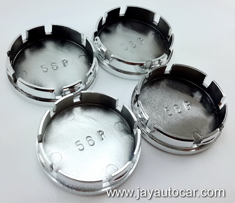 ฝาล้อรถยนต์ ALPINA สำหรับ ล้อแม็ก สติ๊กเกอร์ ALPINA สีเงิน ขนาด 56 มิล 1ชุด 4ชิ้น 56mm.