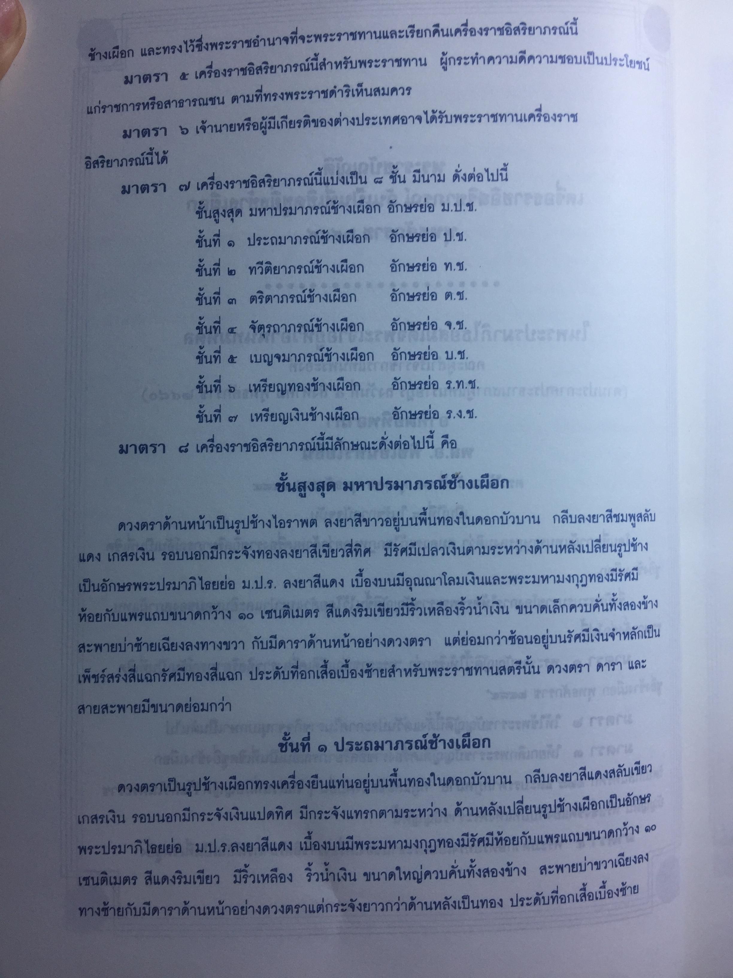 กระบวนการที่เกี่ยวกับเครื่องราชอิสริยาภรณ์ไทย. จัดพิมพ์โดย สำนักเลขาธิการคณะรัฐมนตรี 0 กก.