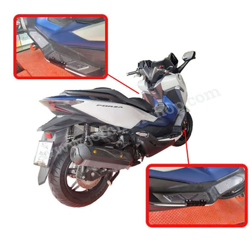 แผ่นรอง ที่พักเท้า งานCNC อย่างหนา Honda Forza300 2018 - 2020