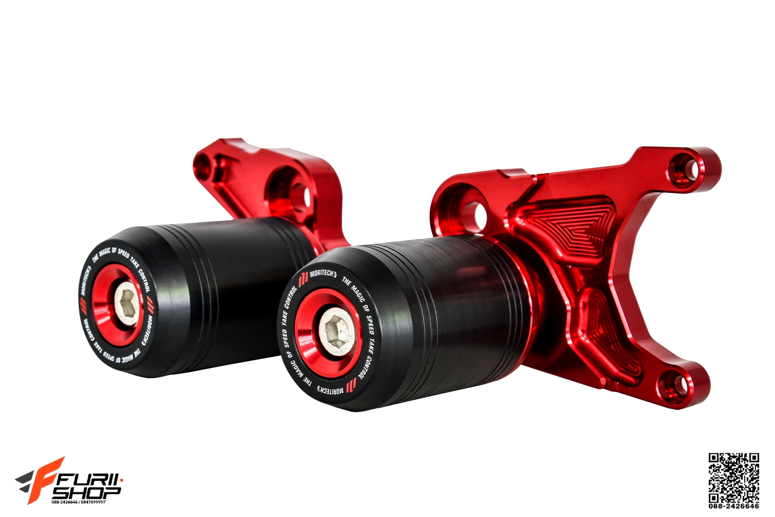 กันล้มกลาง MORITECH สีแดง FOR HONDA CBR650F/CB650F