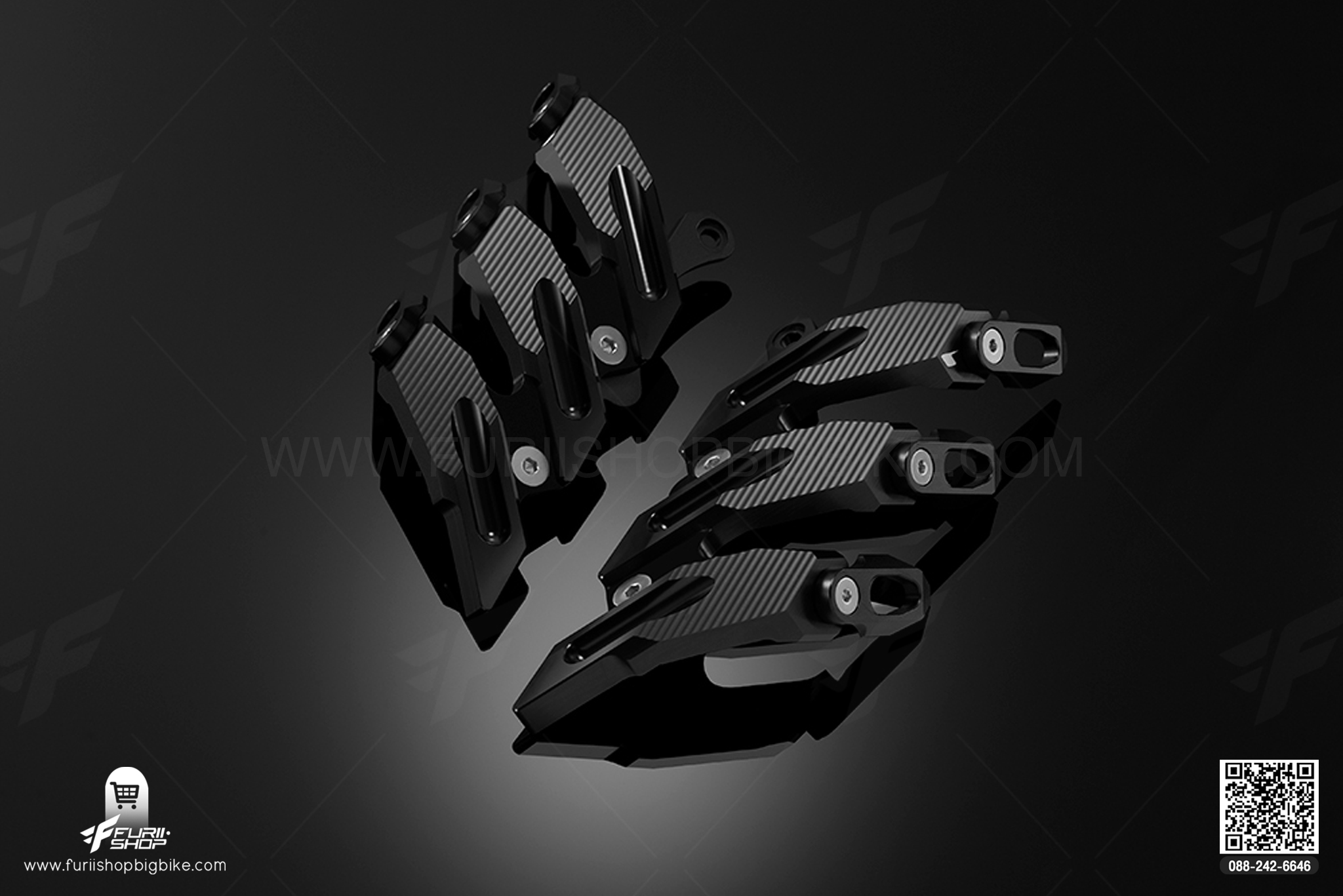 การ์ดโช๊คหน้า (Front Folk Guards) Kawasaki ER-6n ABS (ปี 2012-2016) Black Edition