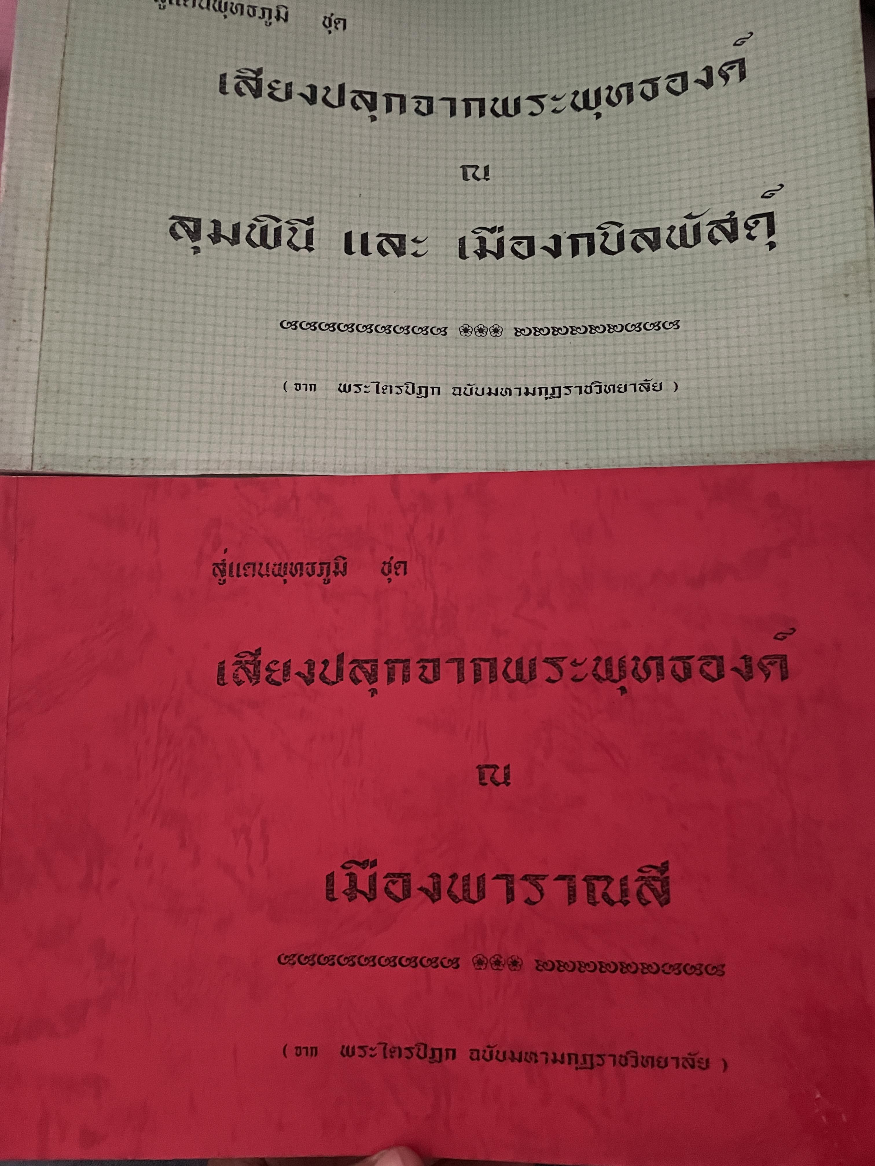 สู่แดนพุทธภูมิ เสียงปลุกจากพระพุทธองค์ (รวม 6 เล่ม) ณ เมืองลุมพินี กบิลพัสดุ์ พาราณสี เวสาลี สาวัตถึ และปาฏลีบุตร (จากพระไตรปิฏก ฉบับมหามงกุฎราชวิทยาลัย) 15 กก.