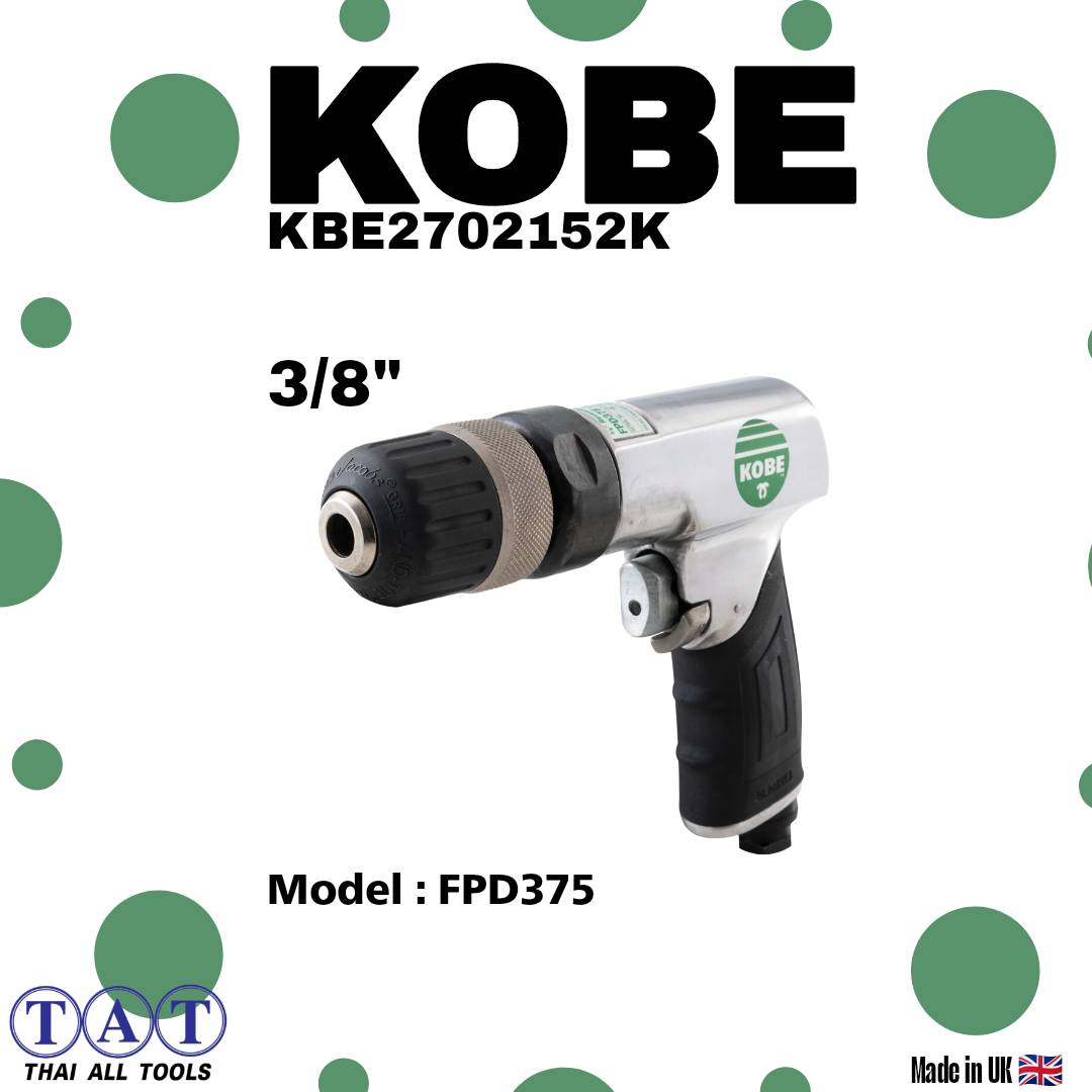 KOBE FPD375 สว่านลม 1800RPM 1/4 นิ้ว ไม่ใช้ประแจ | KBE2702152K