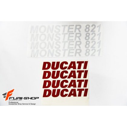 สติ๊กเกอร์ขอบล้อใน สีแดง ขาว FOR DUCATI MONSTER 821